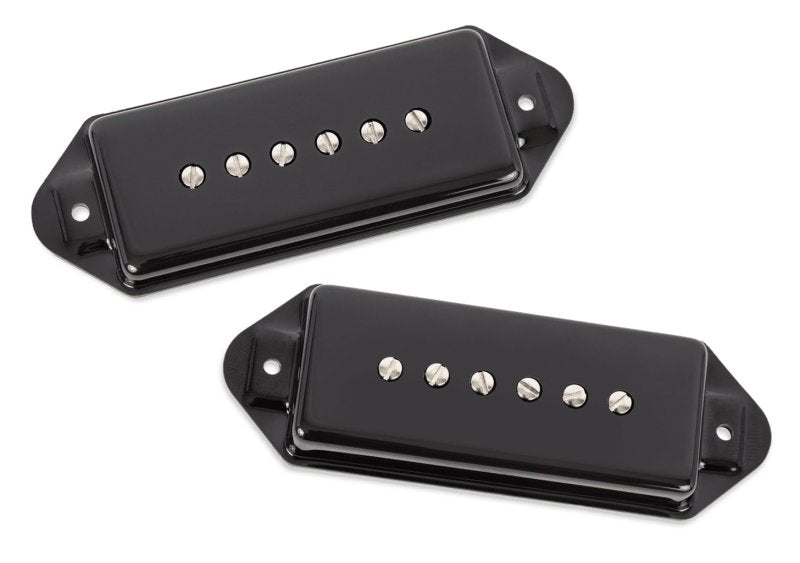 Seymour Duncan Noiseless Hot P90 Silencer Pickup 6 String Set Dog Ear Black