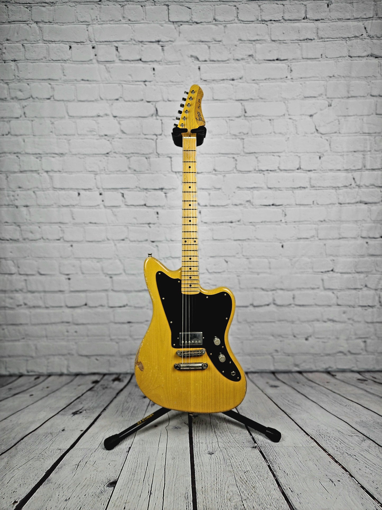 Fano Guitars JM6 Oltre 6 String Electric Guitar Butterscotch Blonde Black Pickguard Lollar Imperial