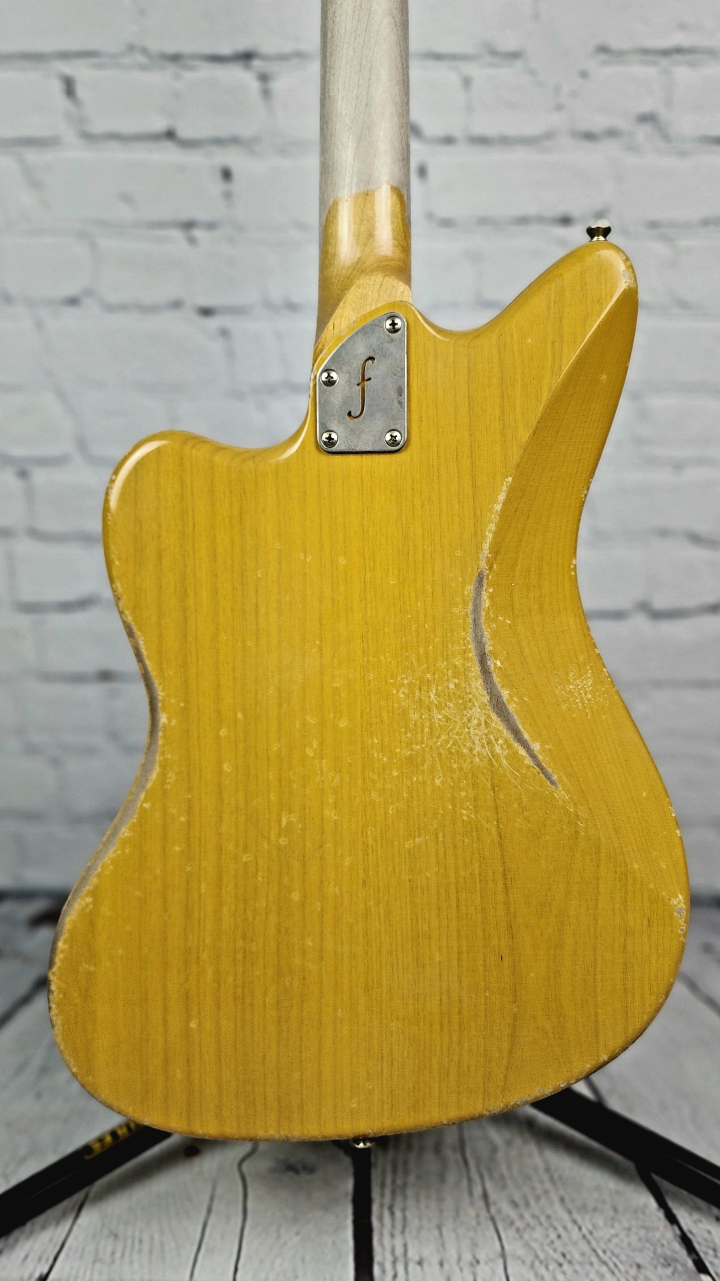 Fano Guitars JM6 Oltre 6 String Electric Guitar Butterscotch Blonde Black Pickguard Lollar Imperial