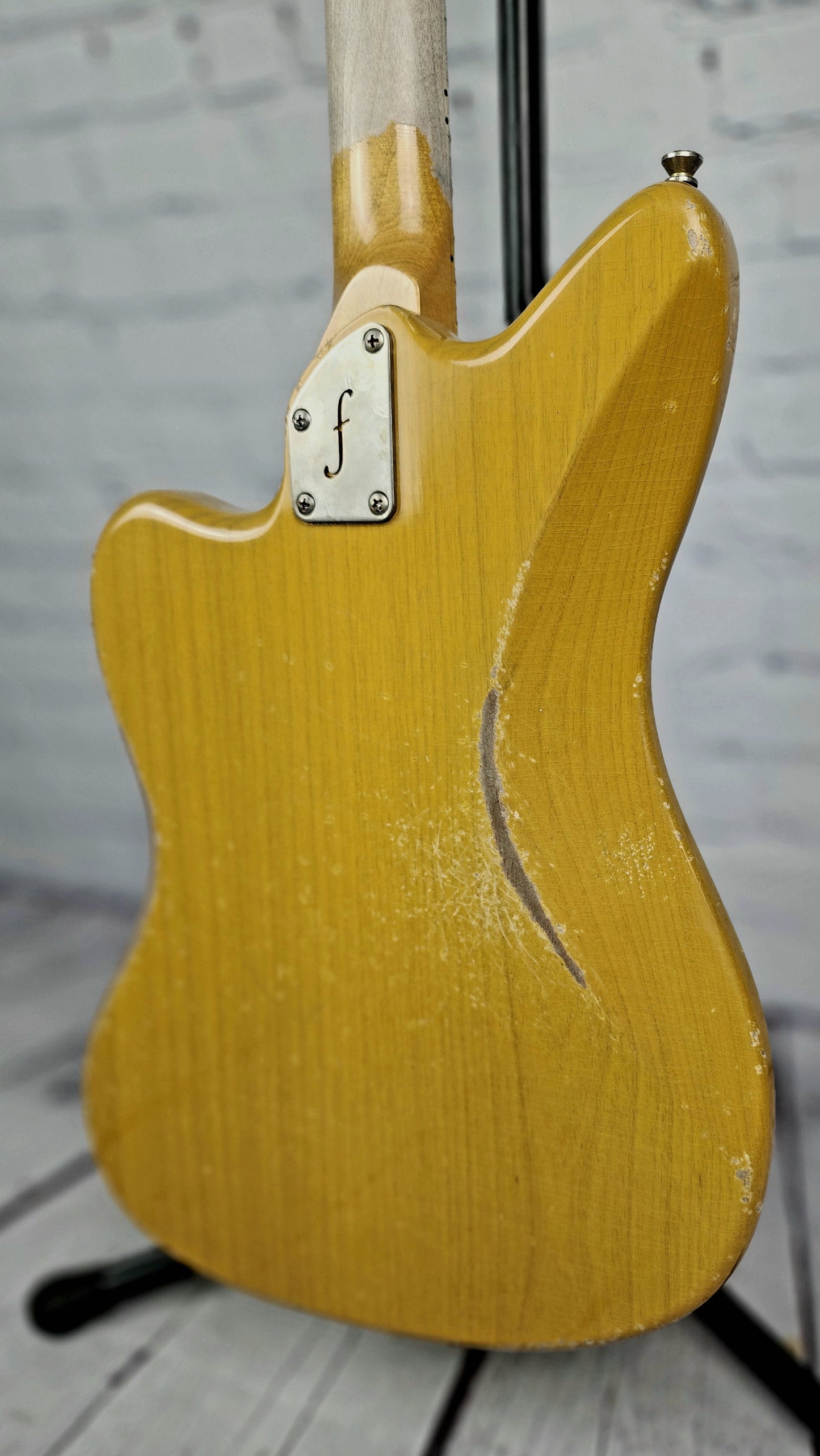 Fano Guitars JM6 Oltre 6 String Electric Guitar Butterscotch Blonde Black Pickguard Lollar Imperial