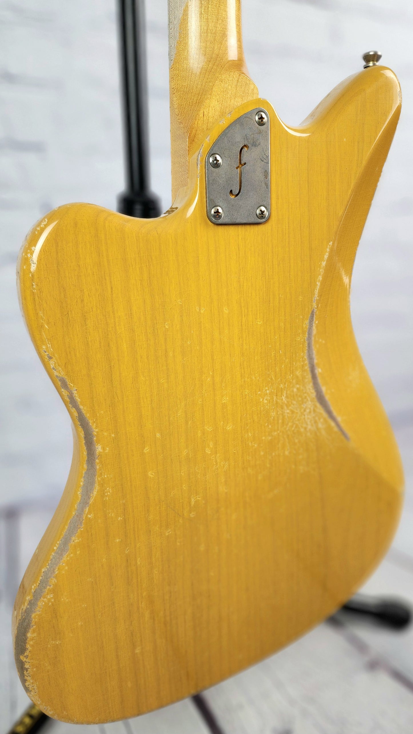 Fano Guitars JM6 Oltre 6 String Electric Guitar Butterscotch Blonde Black Pickguard Lollar Imperial