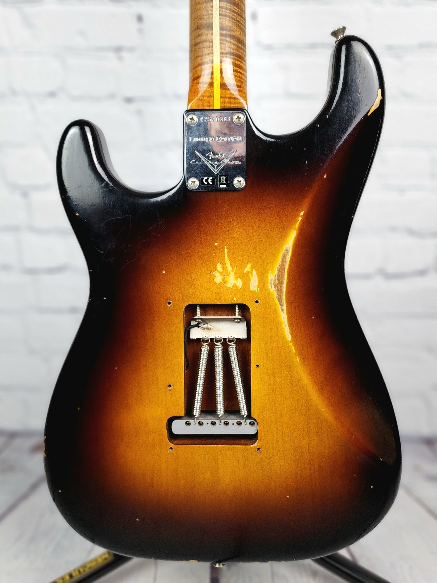 USED Fender Custom Shop Stratocaster Tomatillo 4A Roasted Flame Maple Neck Sunburst