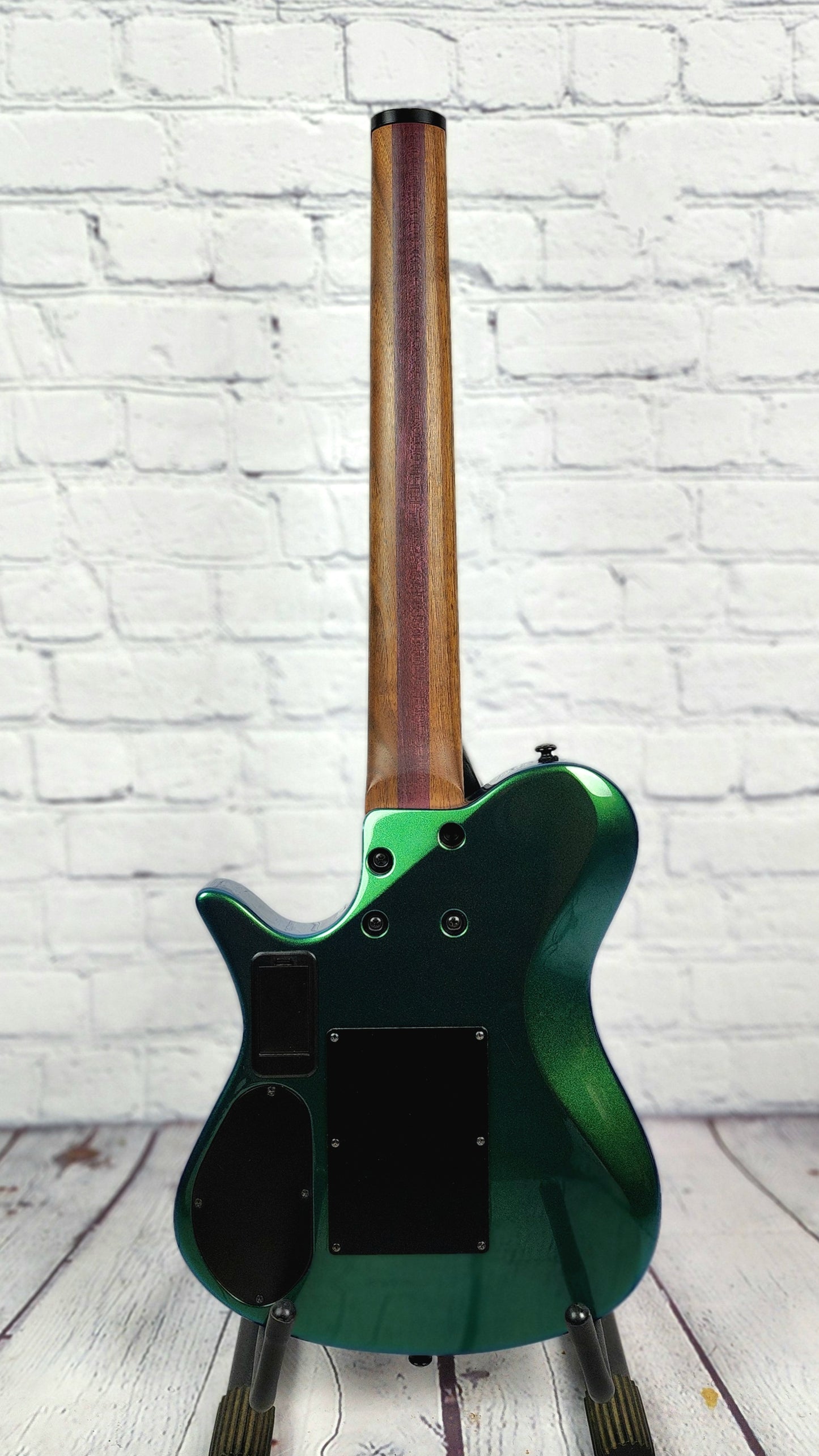 USED Kiesel Zeus Trem 7 String Headless Electric Guitar Green Color Shift