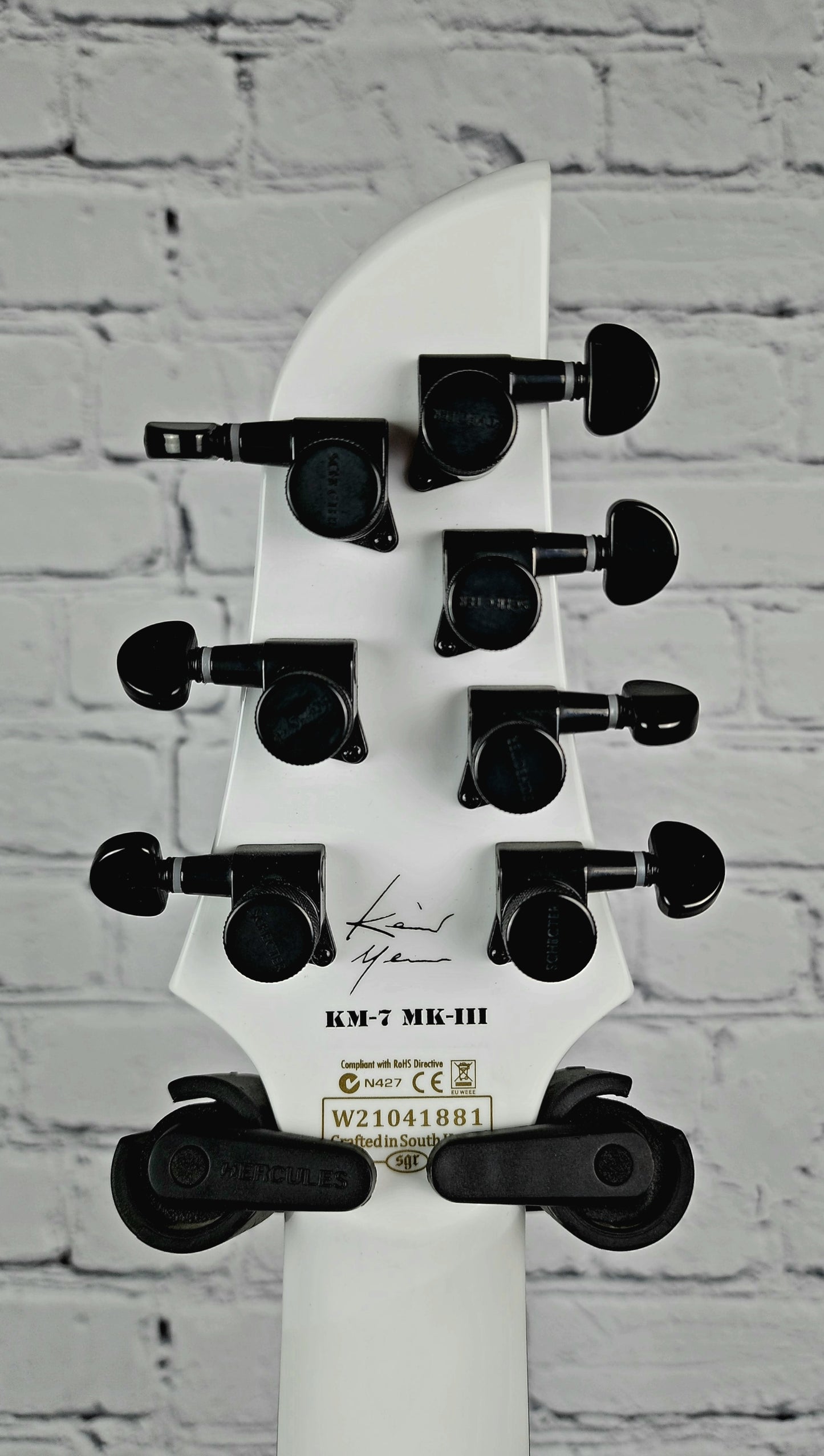 Schecter KM-7 Mk-III Hybrid Keith Merrow 7 String Electric Guitar Snowblind