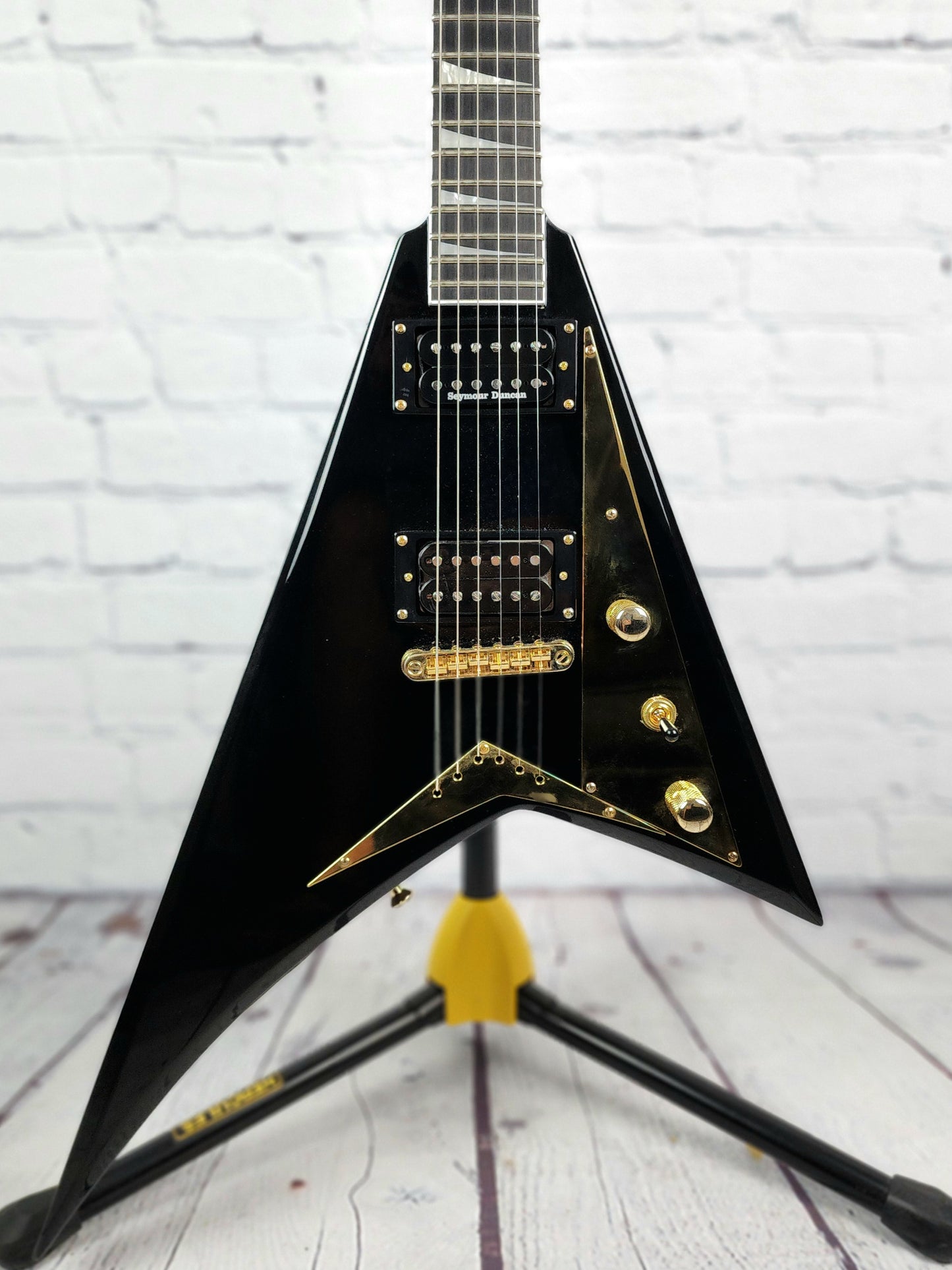 USED Jackson Pro RRT-5 Randy Rhoads V Electric Guitar Gloss Black