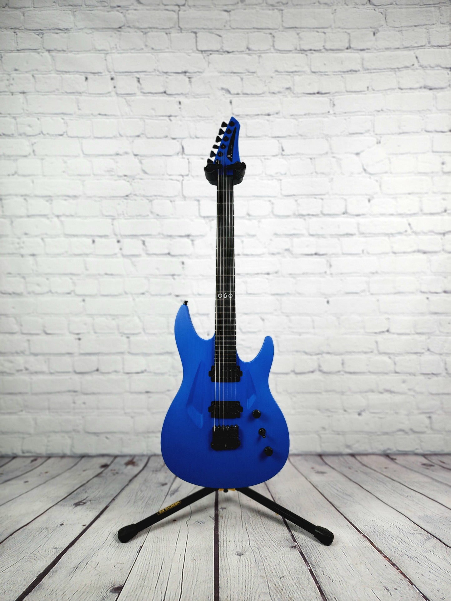 USED Aristides 060R 6 String Electric Guitar Raw Satin Cerulean Blue