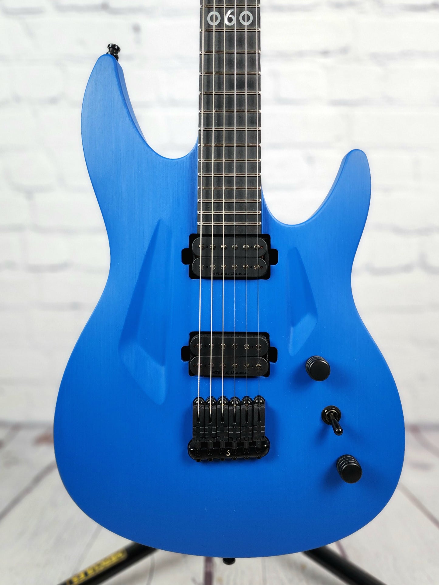 USED Aristides 060R 6 String Electric Guitar Raw Satin Cerulean Blue