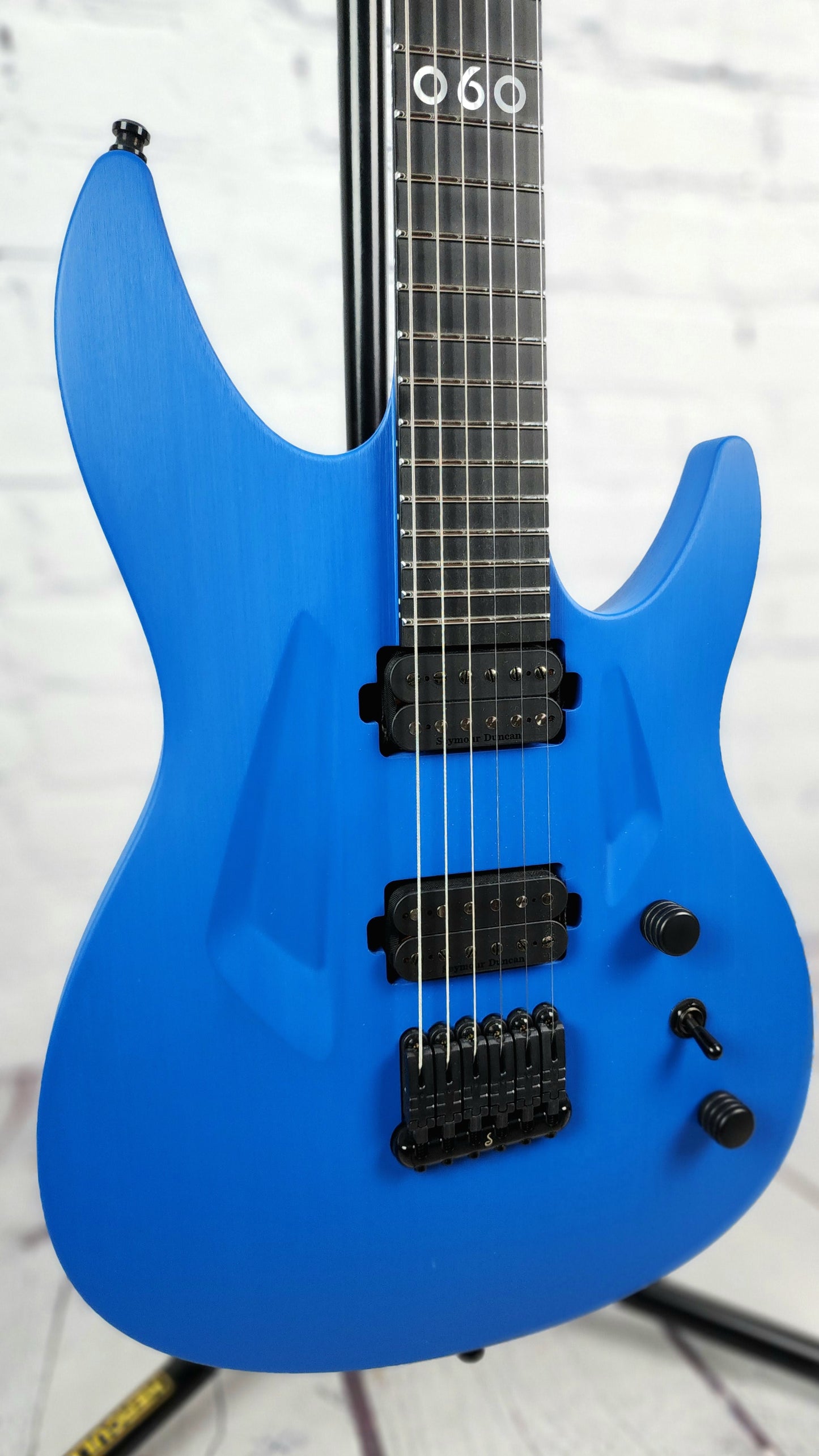 USED Aristides 060R 6 String Electric Guitar Raw Satin Cerulean Blue