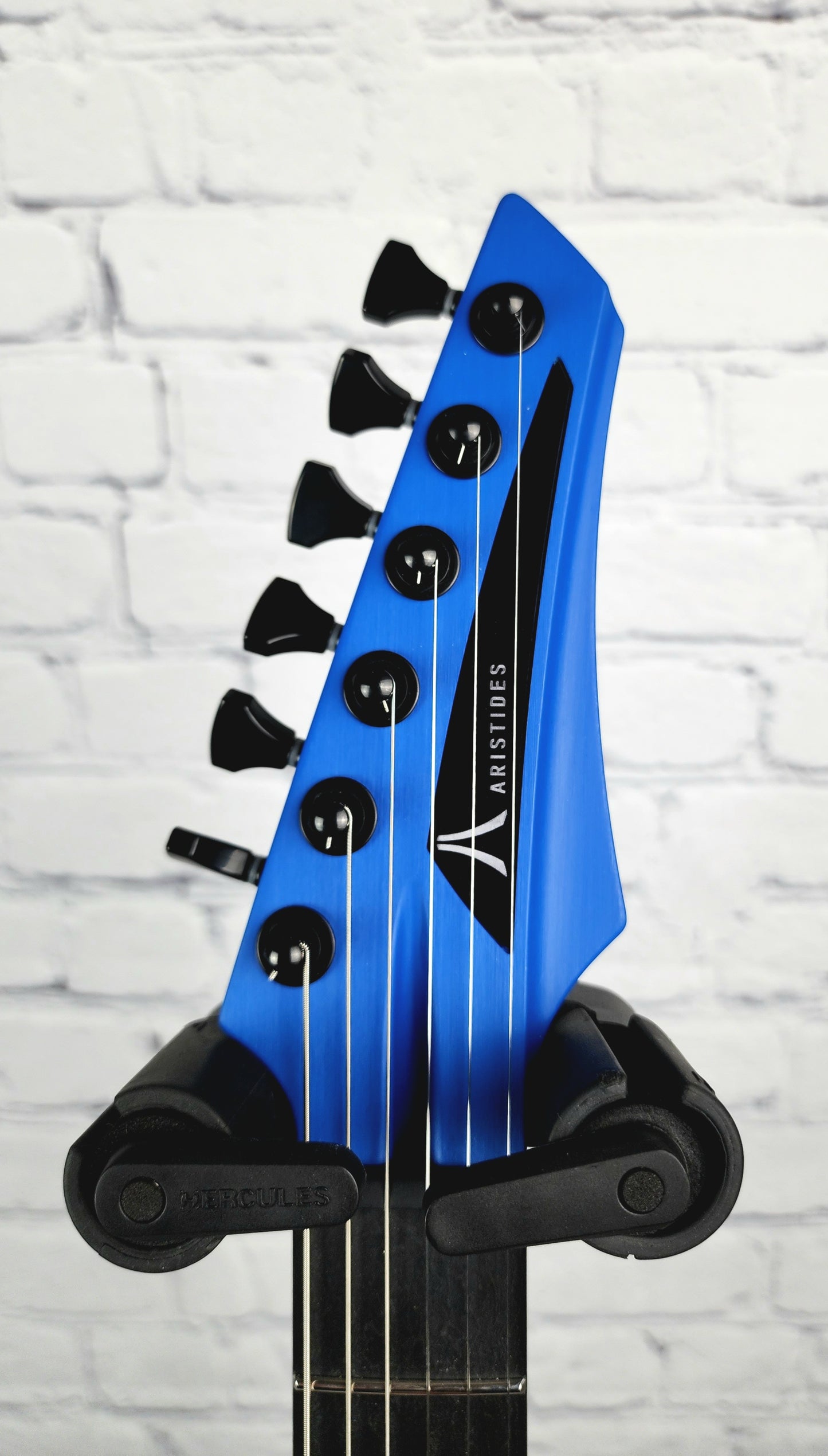 USED Aristides 060R 6 String Electric Guitar Raw Satin Cerulean Blue