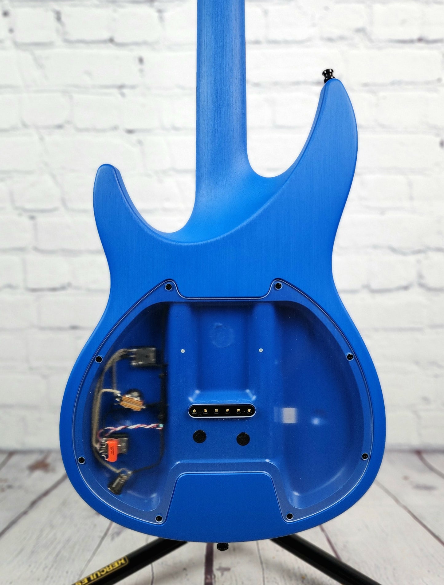 USED Aristides 060R 6 String Electric Guitar Raw Satin Cerulean Blue