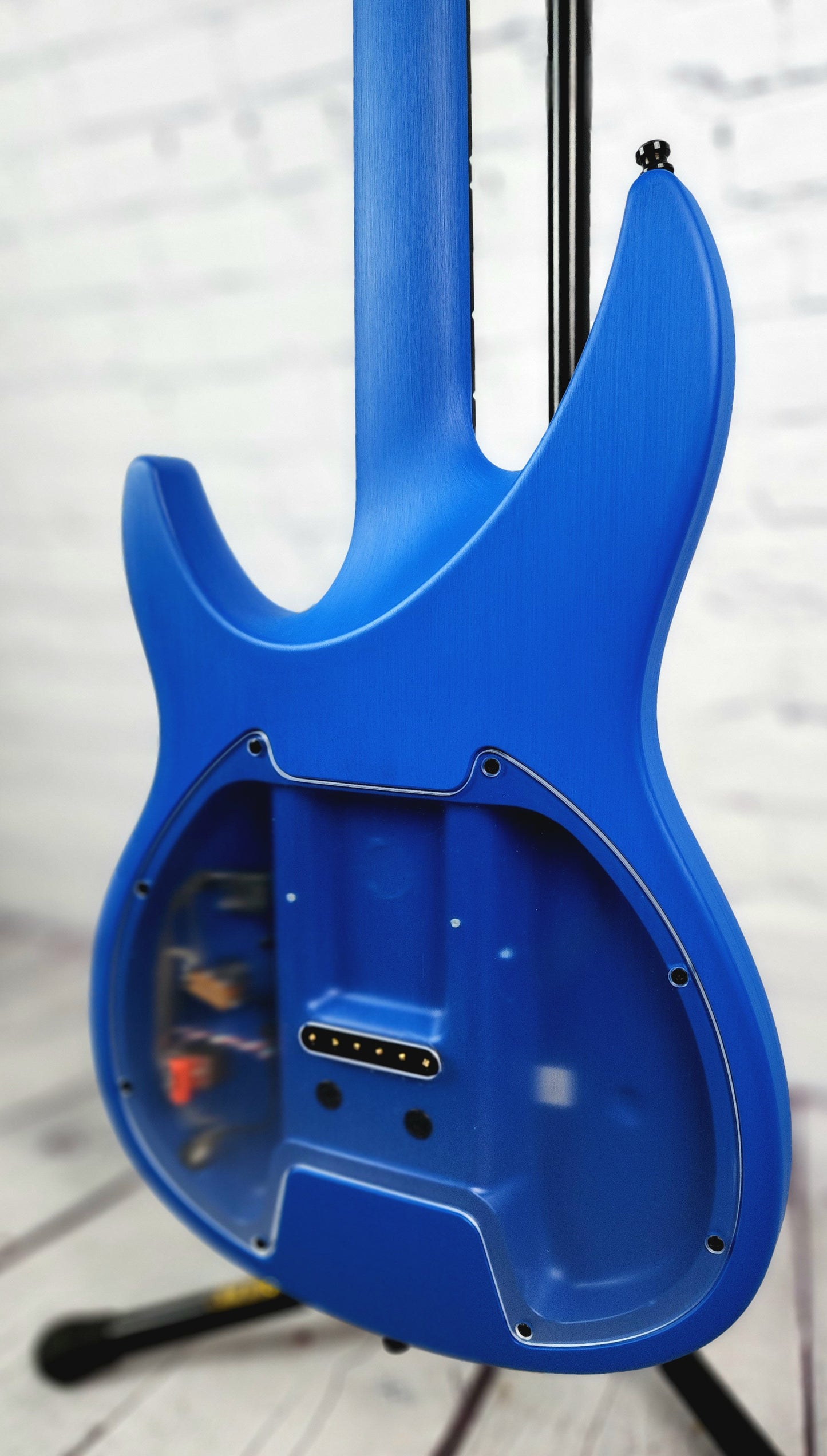 USED Aristides 060R 6 String Electric Guitar Raw Satin Cerulean Blue