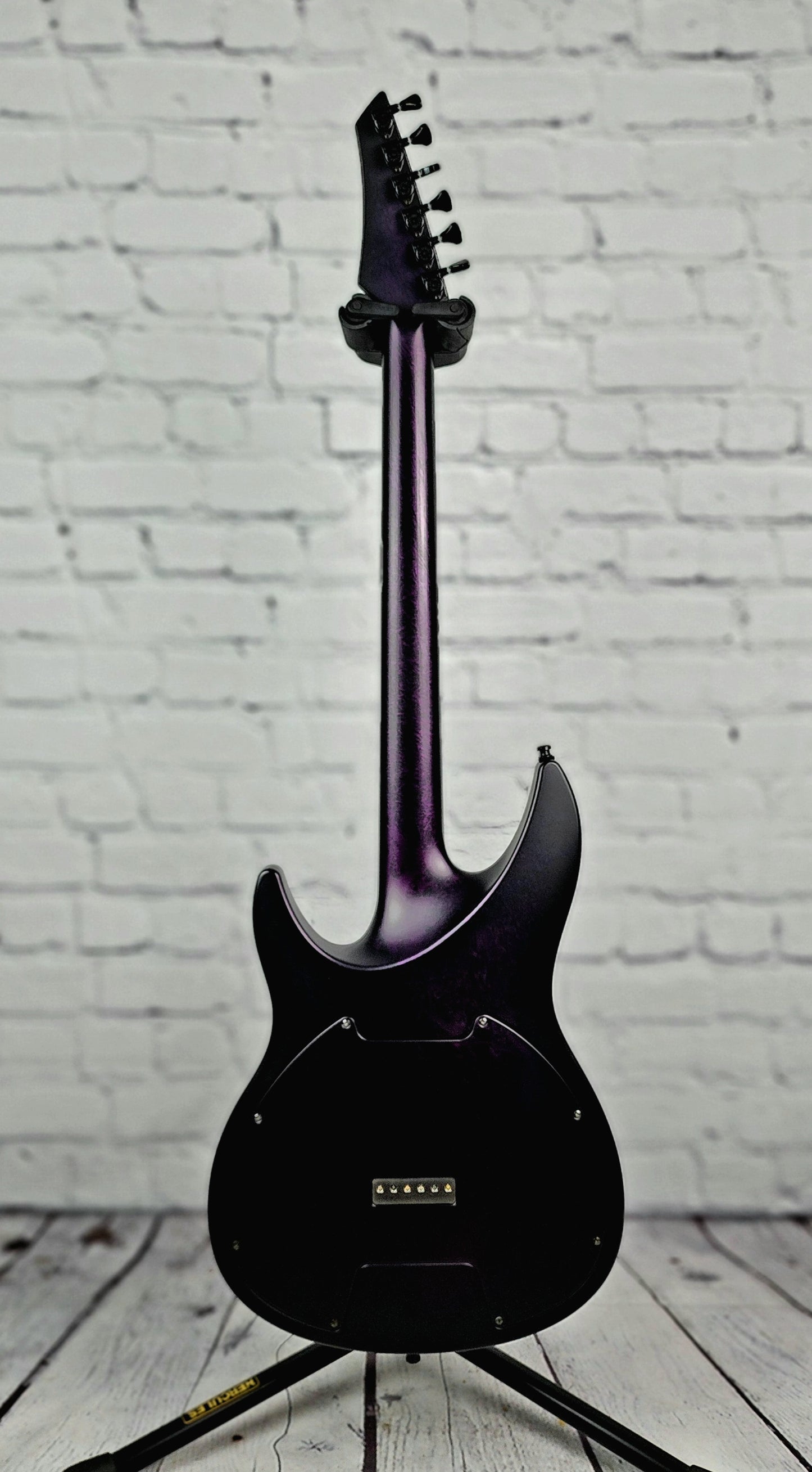 USED Aristides 060 6 String Electric Guitar Satin Purple Marble