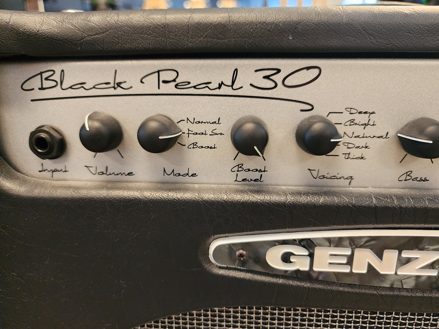 USED Genz Benz Black Pearl 30w Head and 2x12 Cabinet Black Tolex