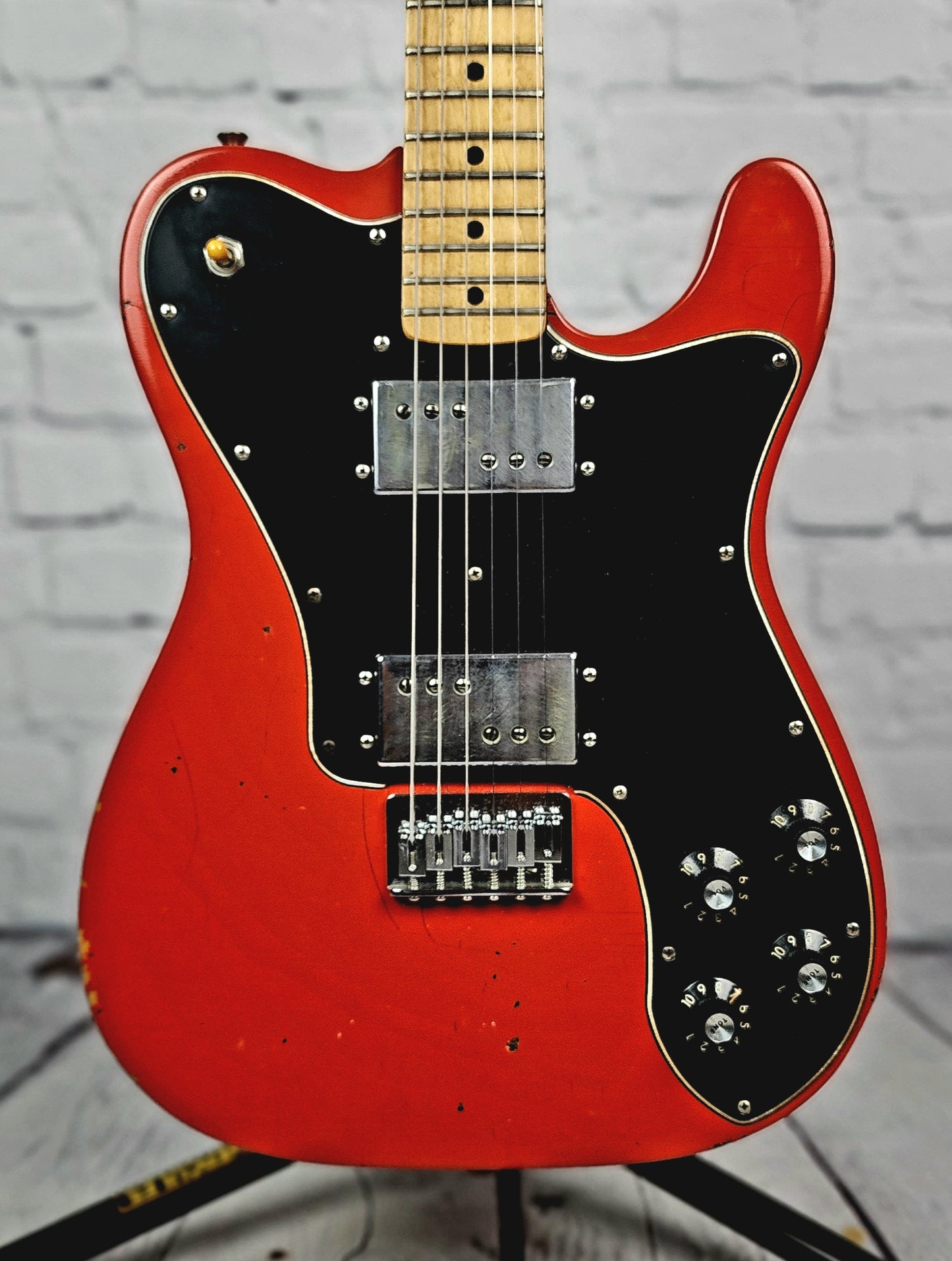 USED 1974 Fender Telecaster Deluxe Electric Guitar Refinish Fiesta Red