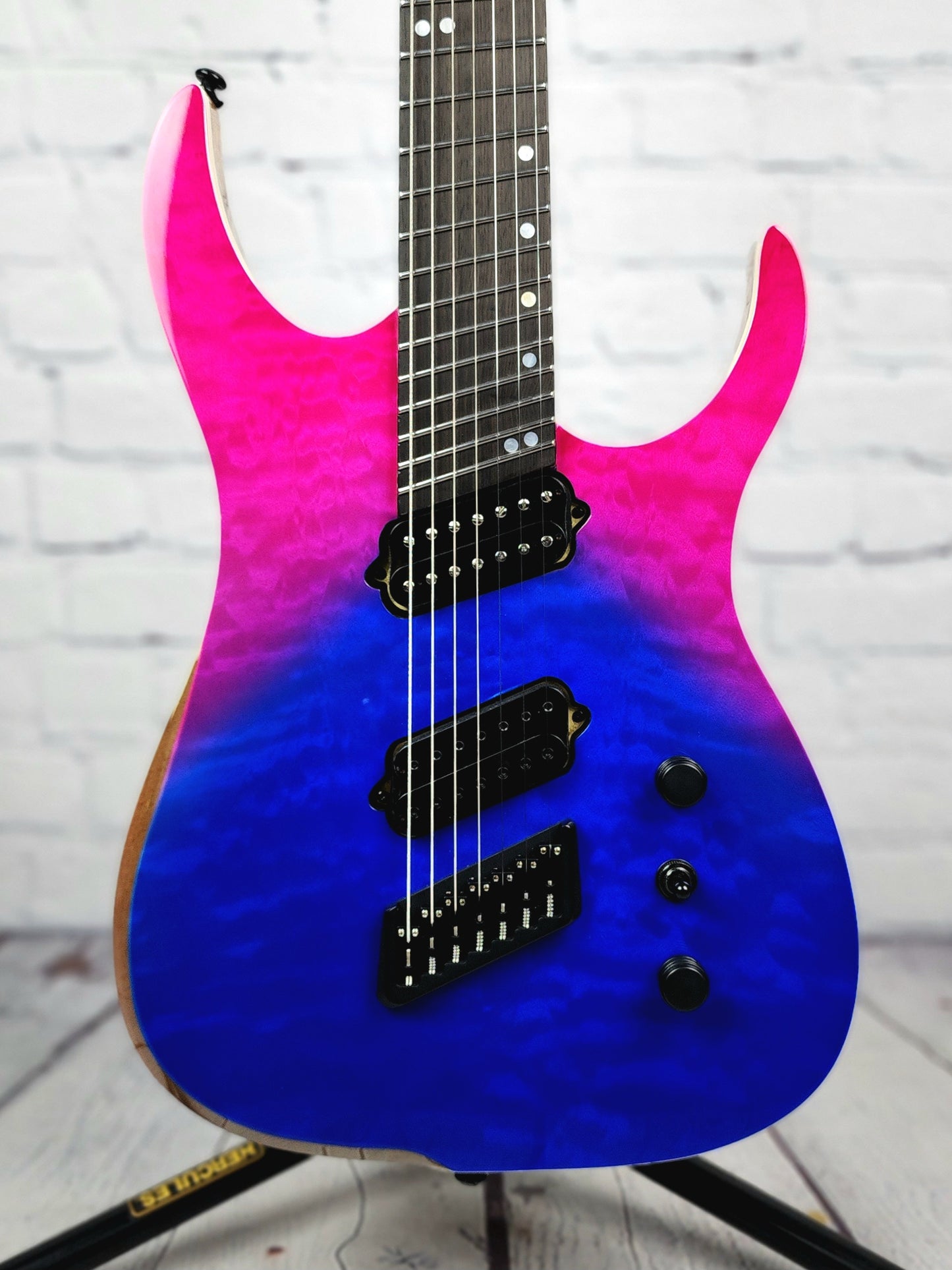 Ormsby Guitars Hype GTR 7 String Electric Guitar Multiscale Quilt Dragonburst Run 15B