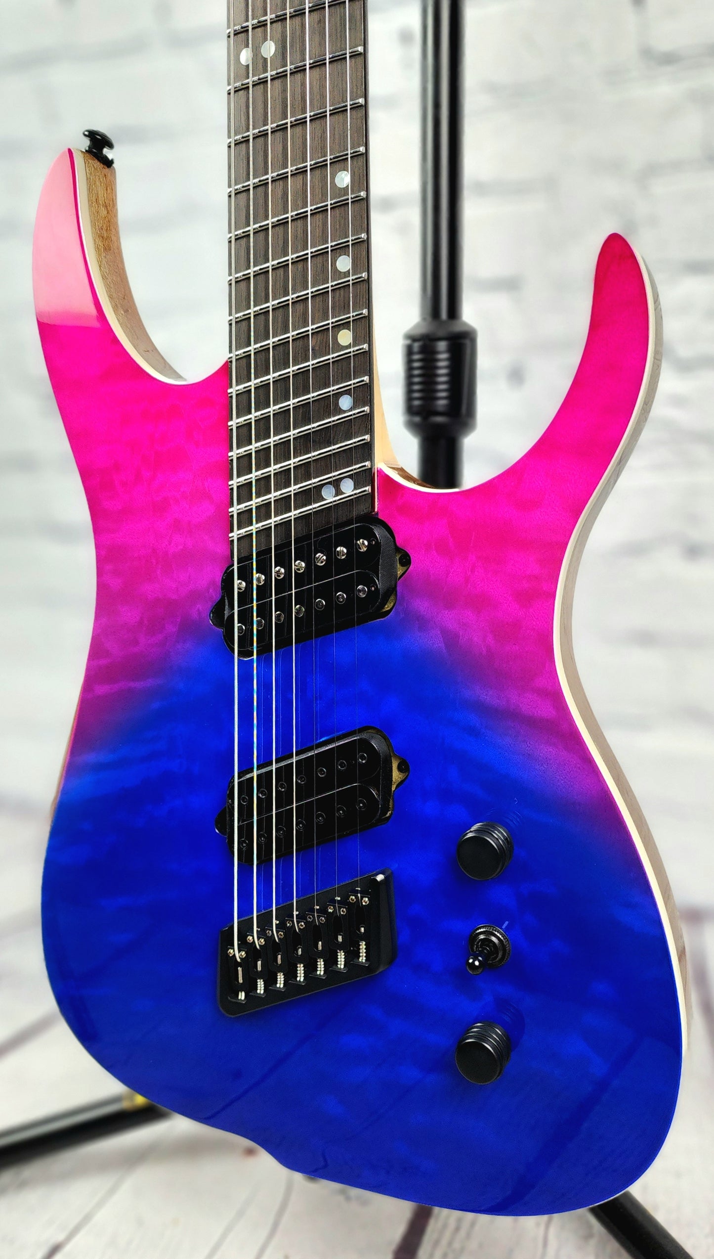 Ormsby Guitars Hype GTR 7 String Electric Guitar Multiscale Quilt Dragonburst Run 15B