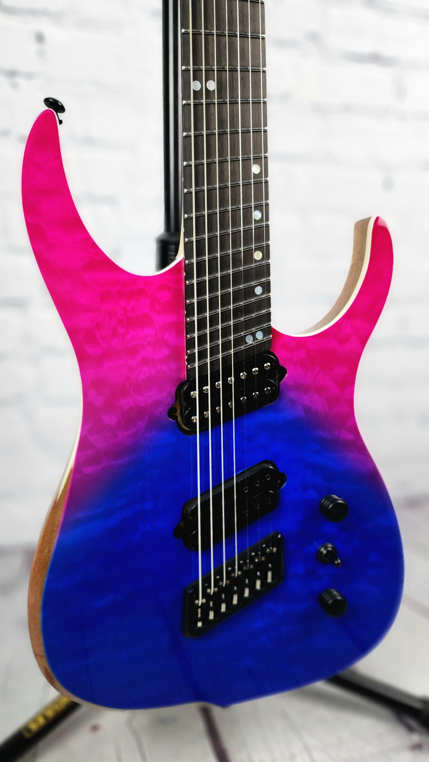 Ormsby Guitars Hype GTR 7 String Electric Guitar Multiscale Quilt Dragonburst Run 15B