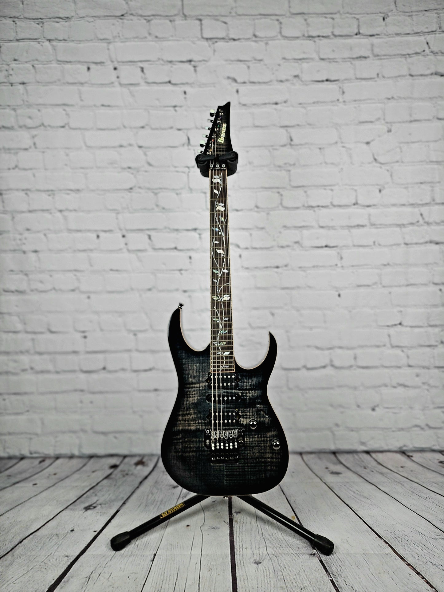 USED Ibanez J Custom RG8570Z BRE 6 String Electric Guitar Black Rutile