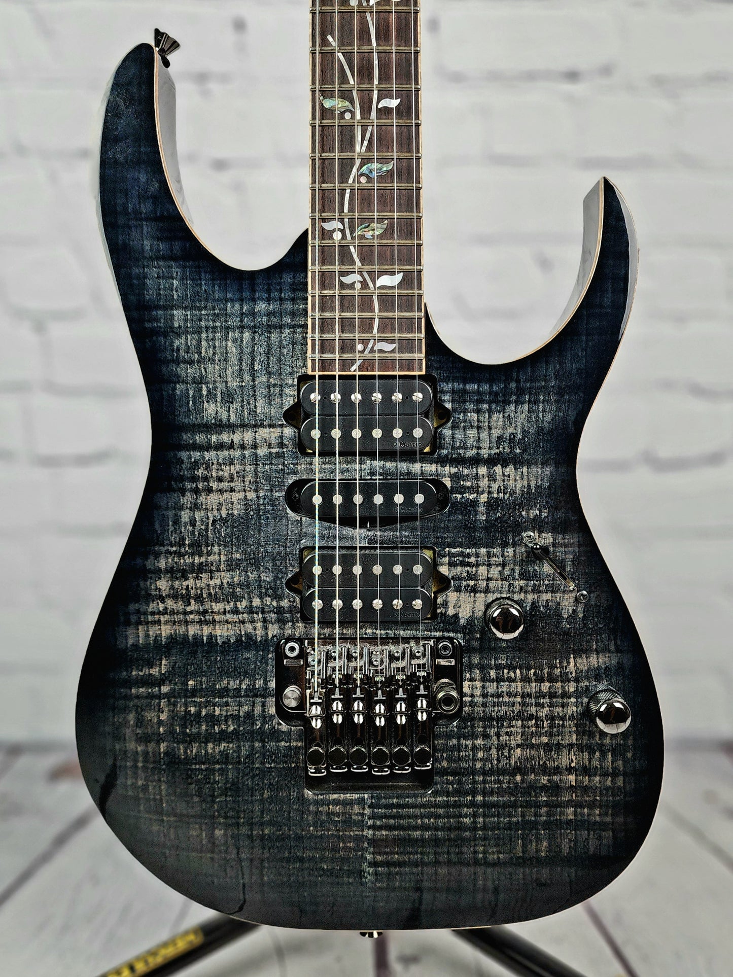 USED Ibanez J Custom RG8570Z BRE 6 String Electric Guitar Black Rutile