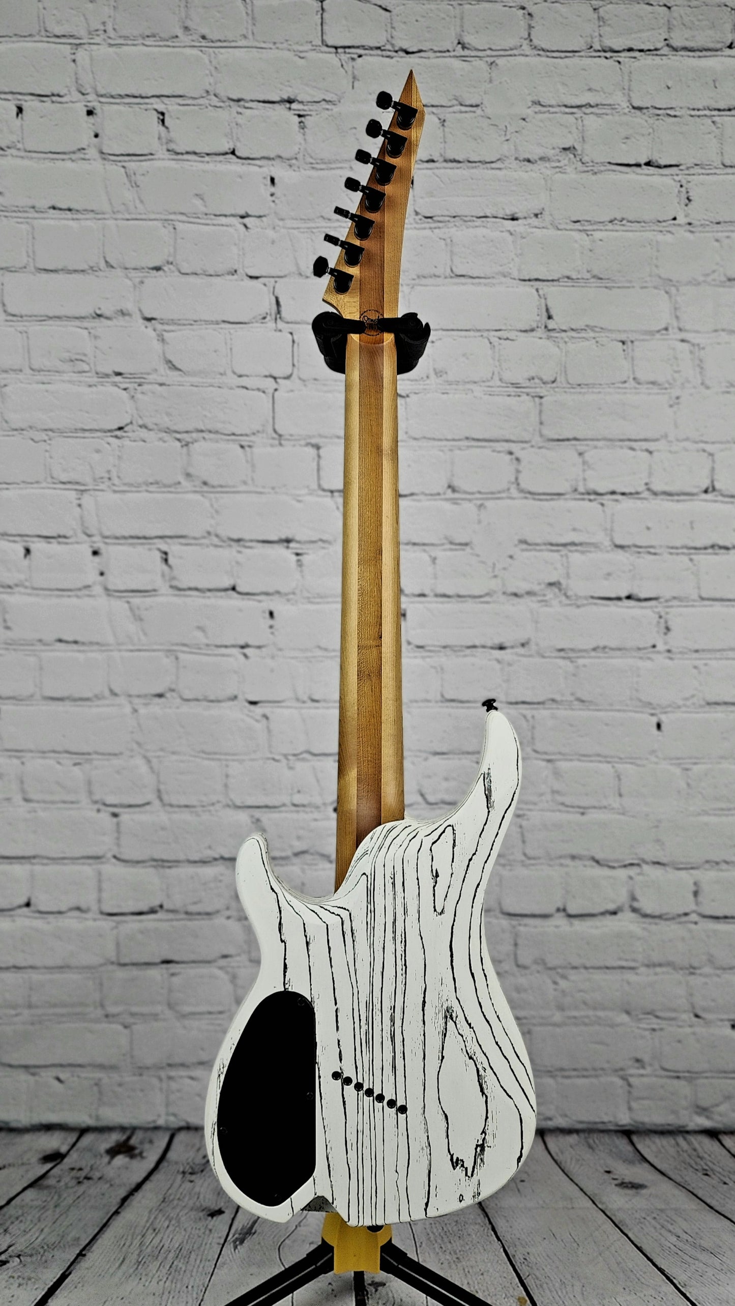 Ormsby Guitars SX GTR 7 String Electric Guitar White/Black Exposed Grain Ash