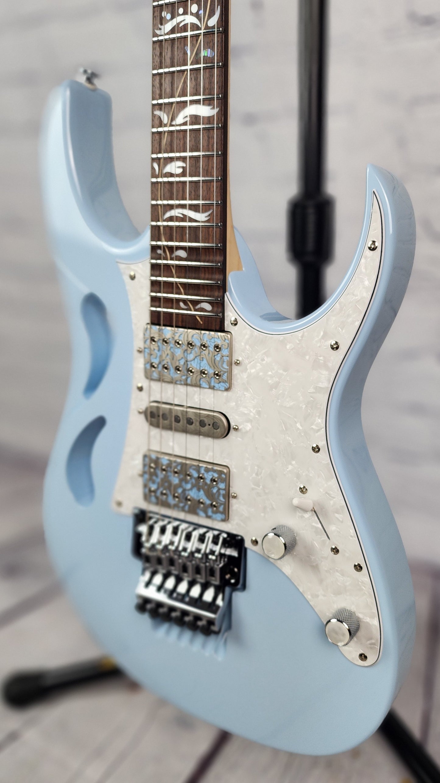 Ibanez PIA3761C BLP Steve Vai 6 String Electric Guitar Blue Powder Coat