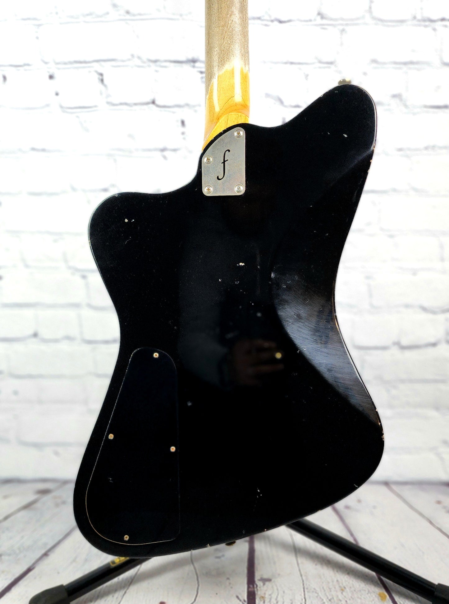 Fano Guitars PX6 Oltre 6 String Electric Guitar Lollar Firebird Bull Black