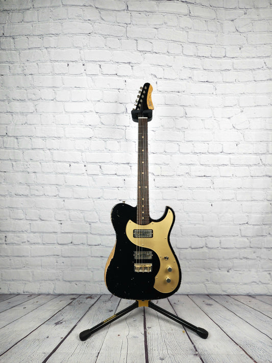 USED Fano Guitars TC6 Oltre 6 String Electric Guitar Bull Black Lollar Goldfoil