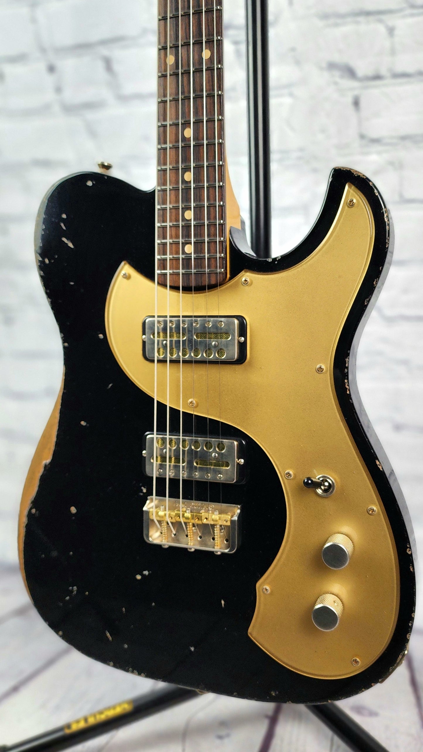 USED Fano Guitars TC6 Oltre 6 String Electric Guitar Bull Black Lollar Goldfoil