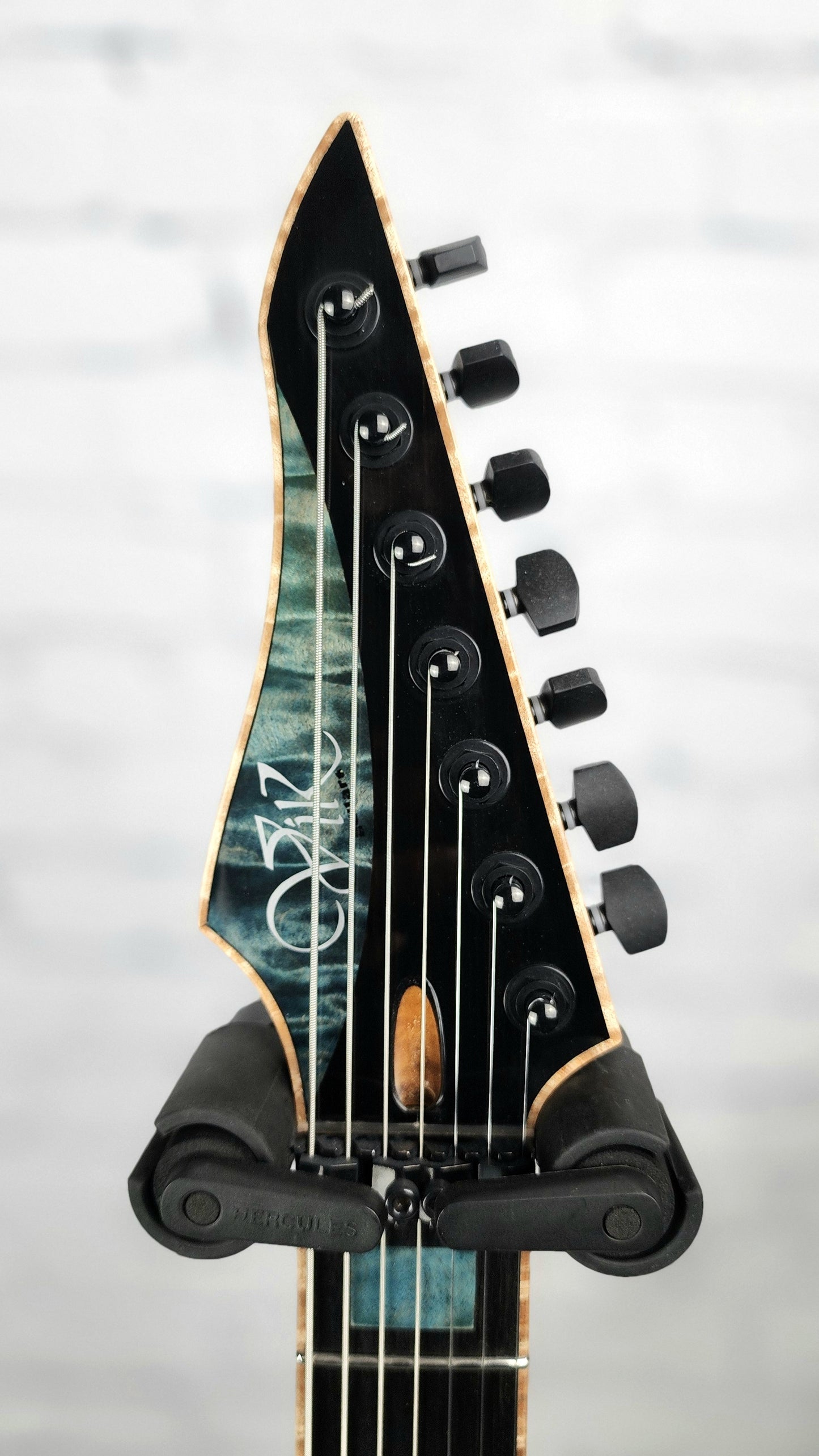 USED Vik Guitars Duality 7 String Electric Guitar "Riptide" Denim Faded Blue Burst