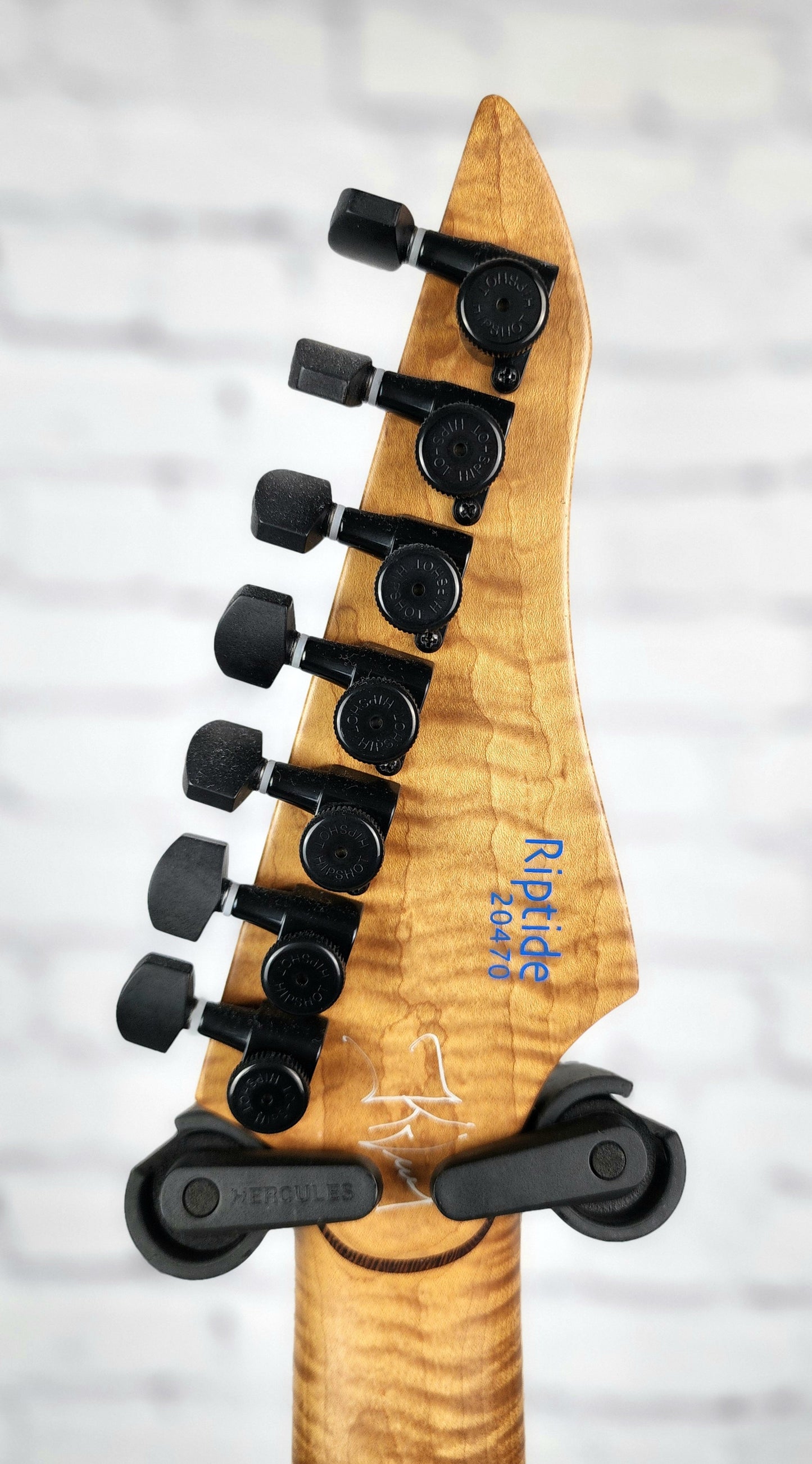 USED Vik Guitars Duality 7 String Electric Guitar "Riptide" Denim Faded Blue Burst