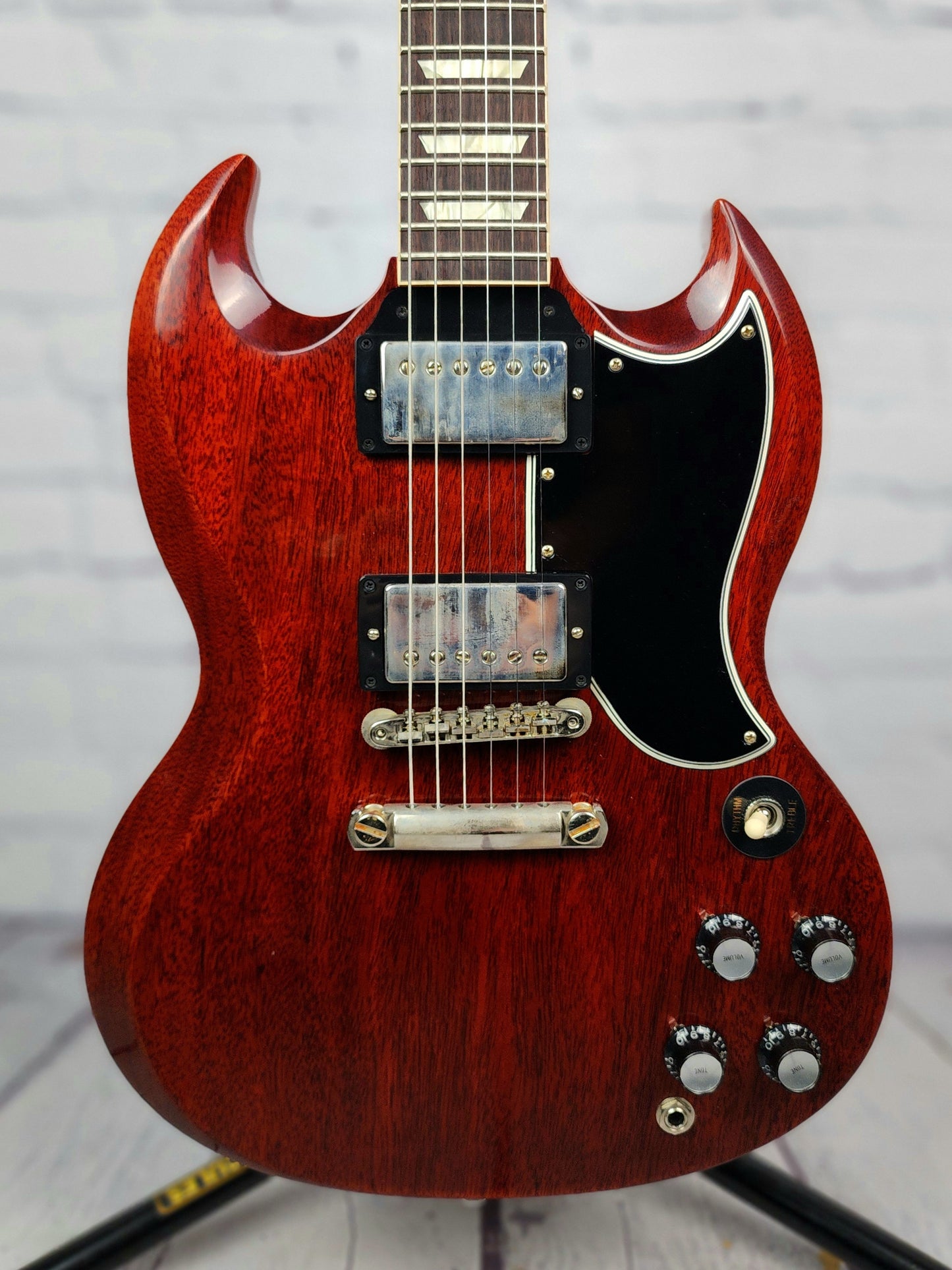 Gibson Custom Shop 1961 SG Les Paul Standard VOS Stop Bar Electric Guitar Cherry Red