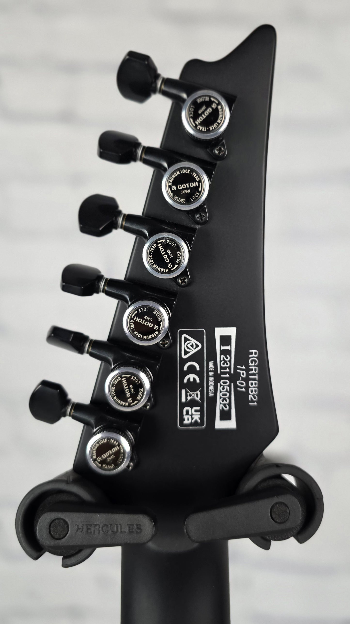 Ibanez Iron Label RGRTBB21 BKF 6 String Baritone 28" Electric Guitar Black Flat