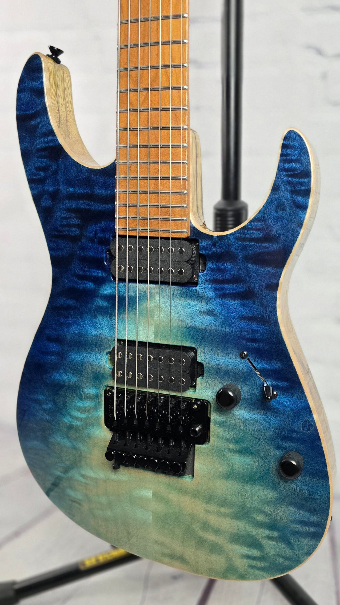 Anderson Guitarworks Angel 7 String Electric Guitar Quilt Blue Wakesurf