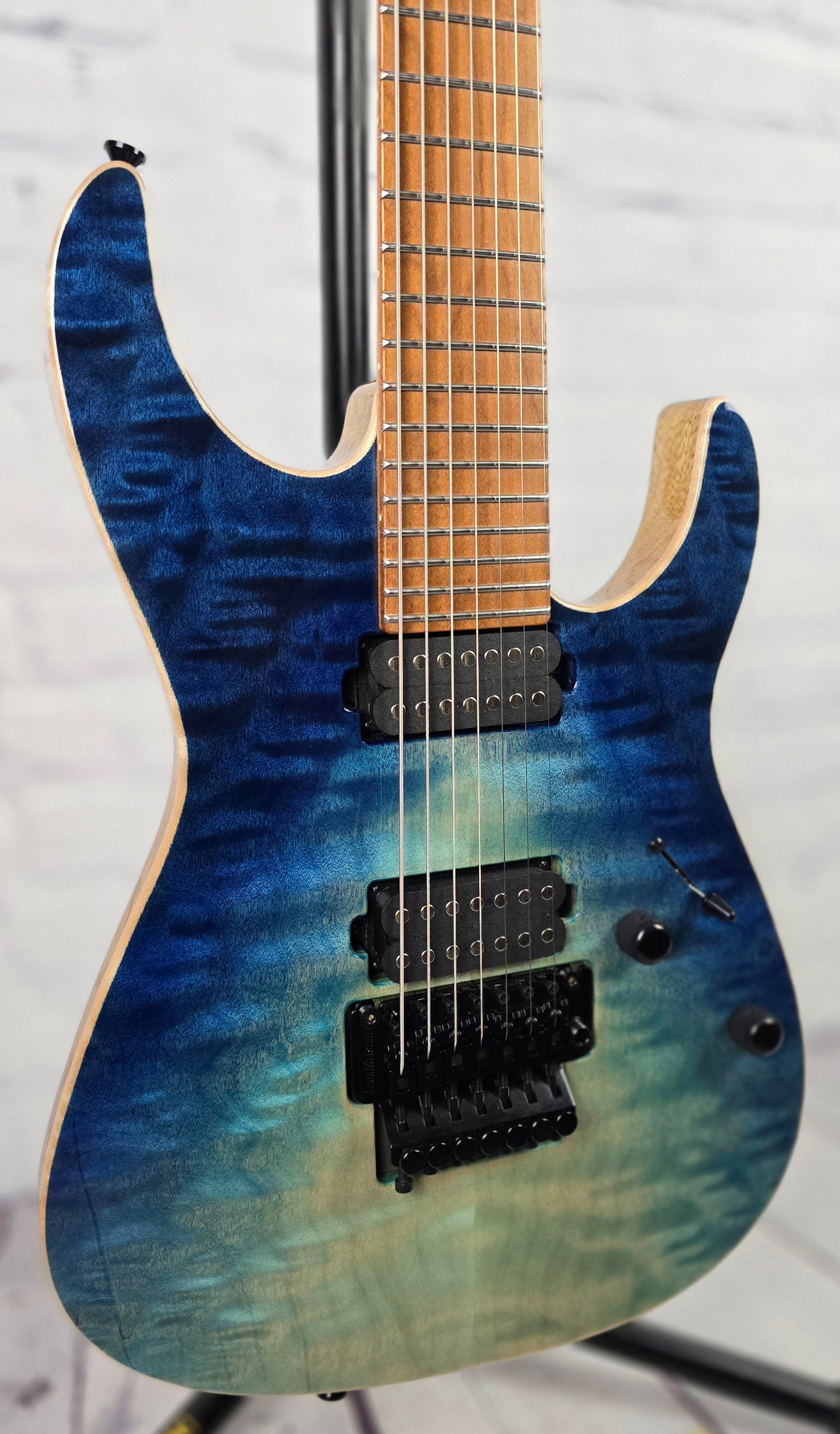 Anderson Guitarworks Angel 7 String Electric Guitar Quilt Blue Wakesurf