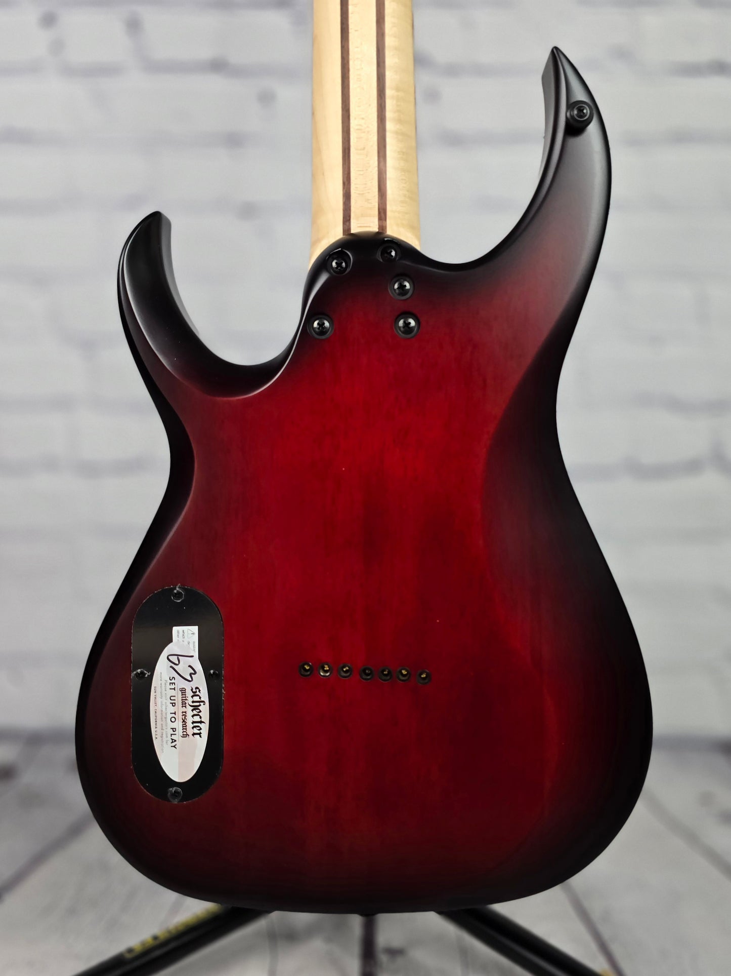 Schecter Sunset 7 Extreme 7 String Electric Guitar Scarlet Burst