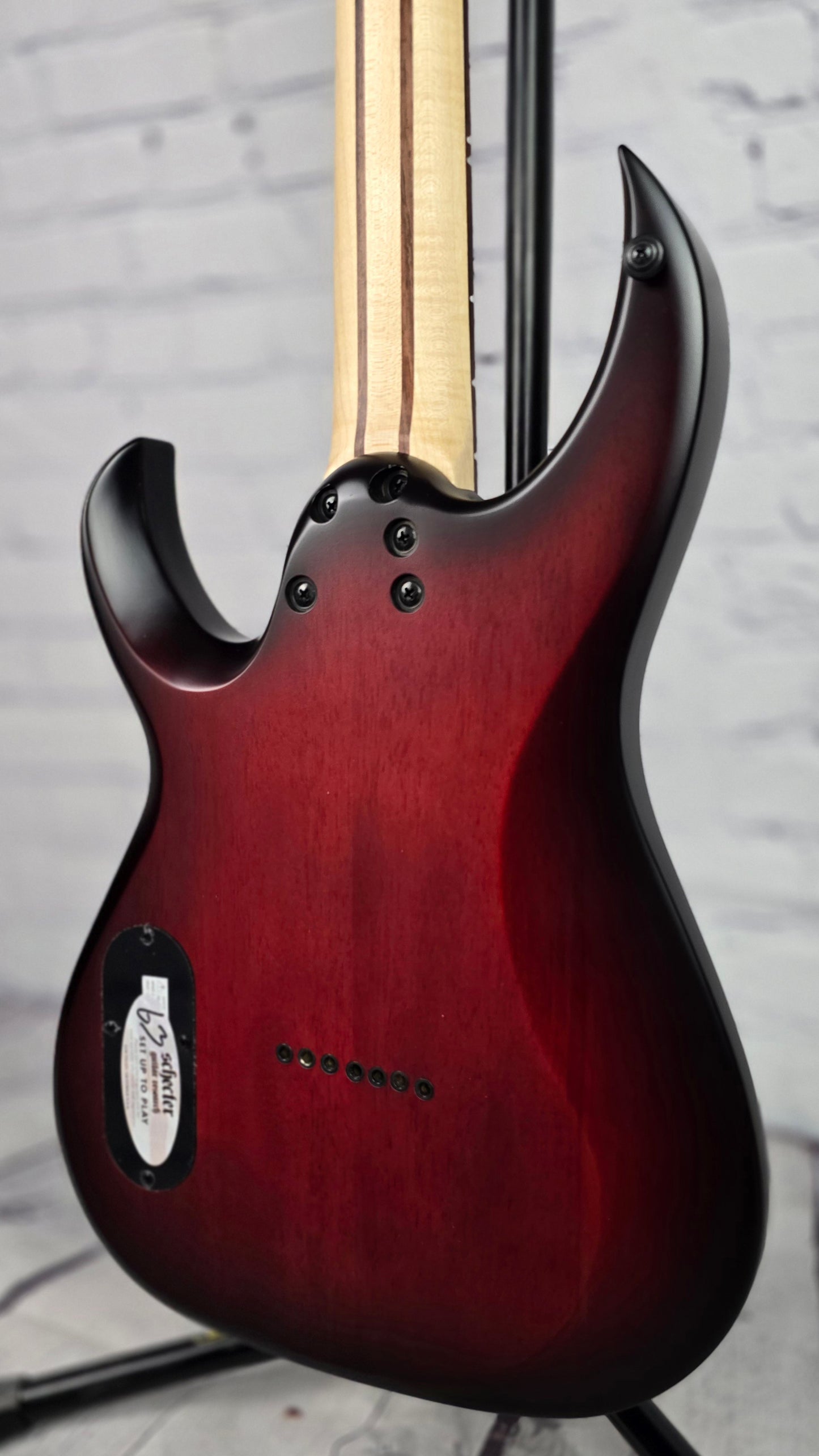 Schecter Sunset 7 Extreme 7 String Electric Guitar Scarlet Burst