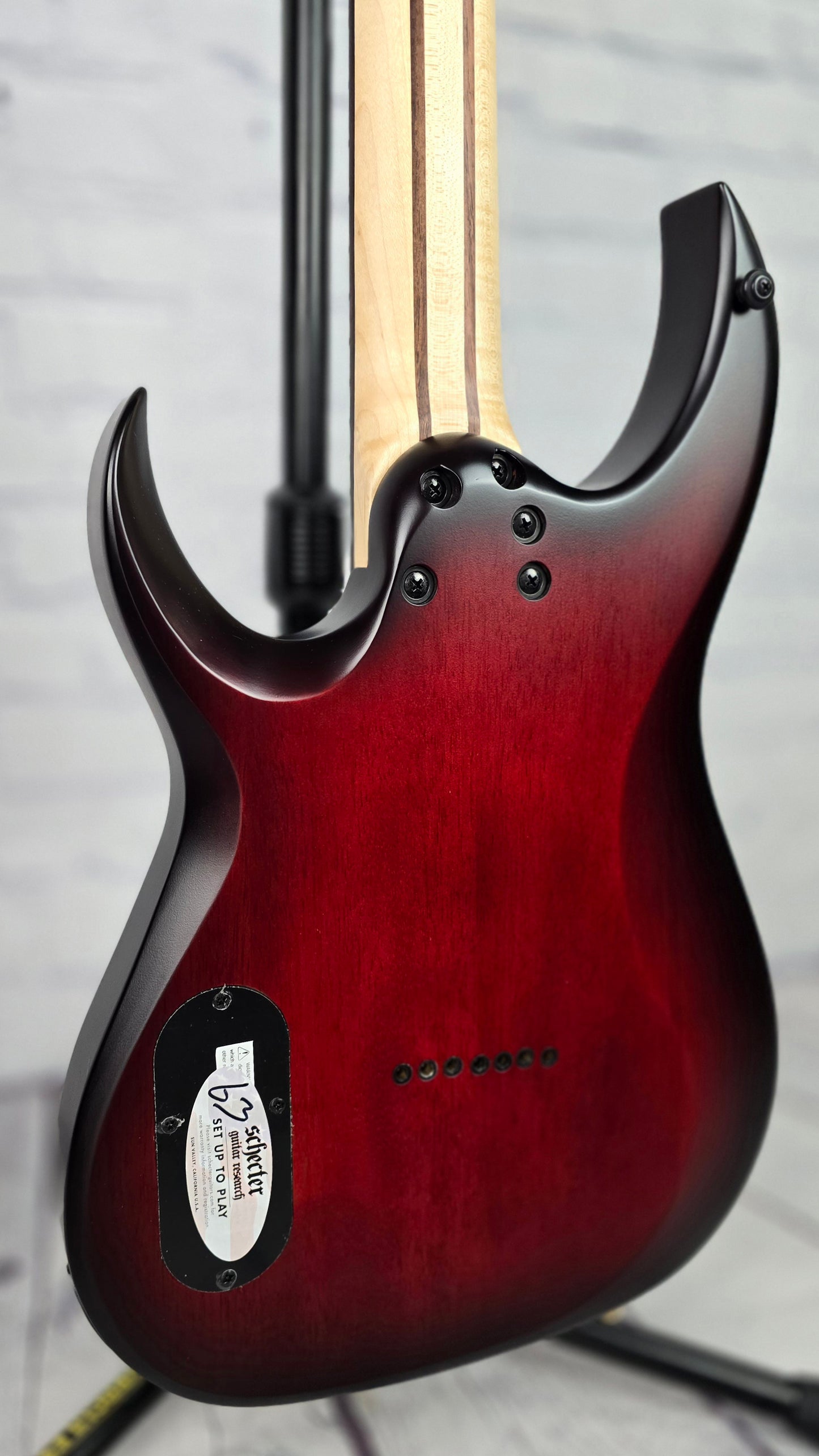 Schecter Sunset 7 Extreme 7 String Electric Guitar Scarlet Burst