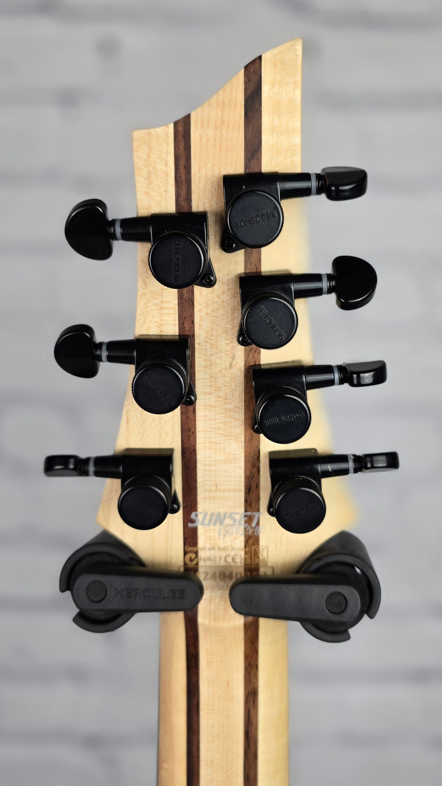 Schecter Sunset 7 Extreme 7 String Electric Guitar Scarlet Burst