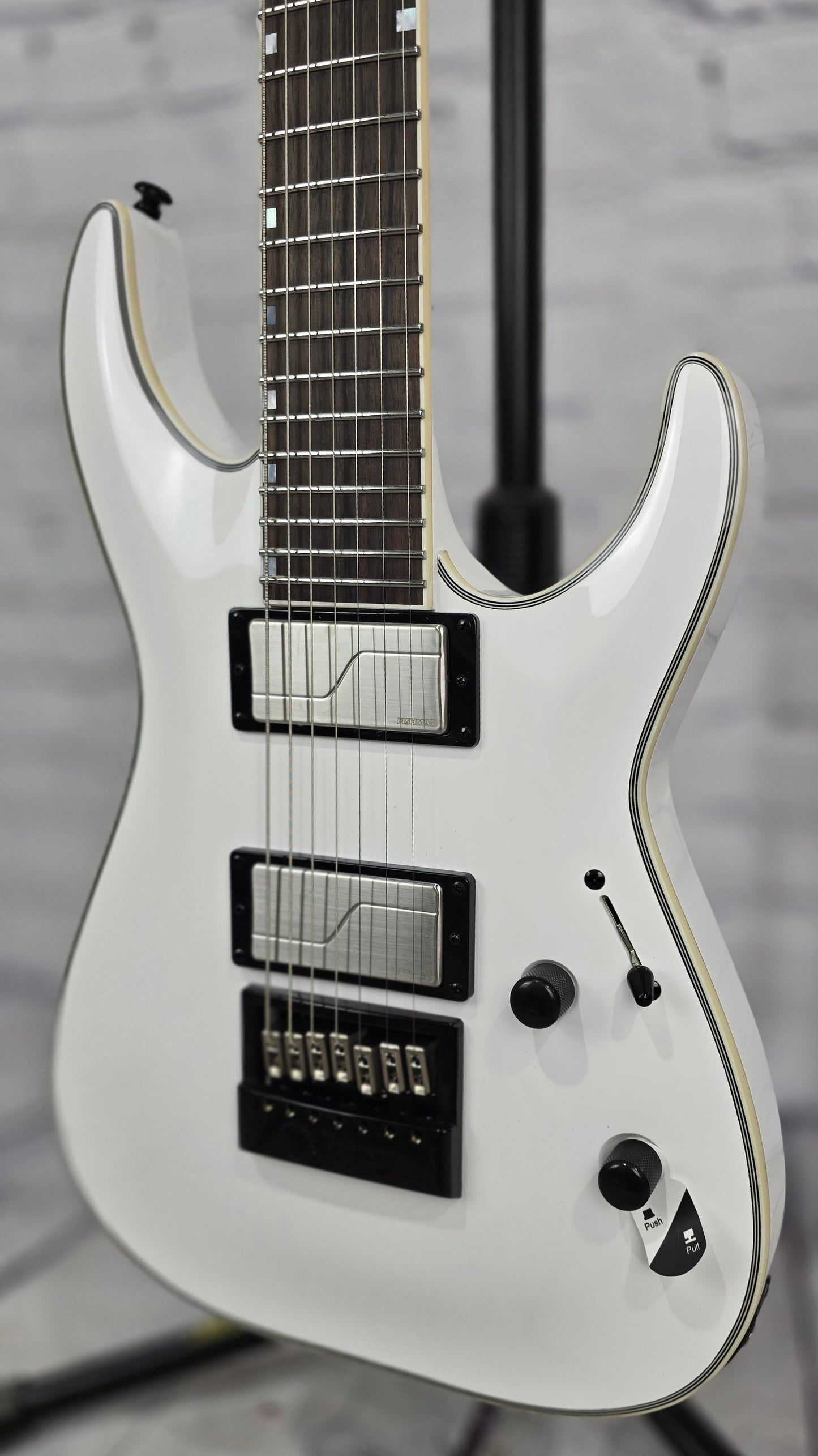 ESP LTD MH-1007 ET Evertune 7 String Electric Guitar Snow White