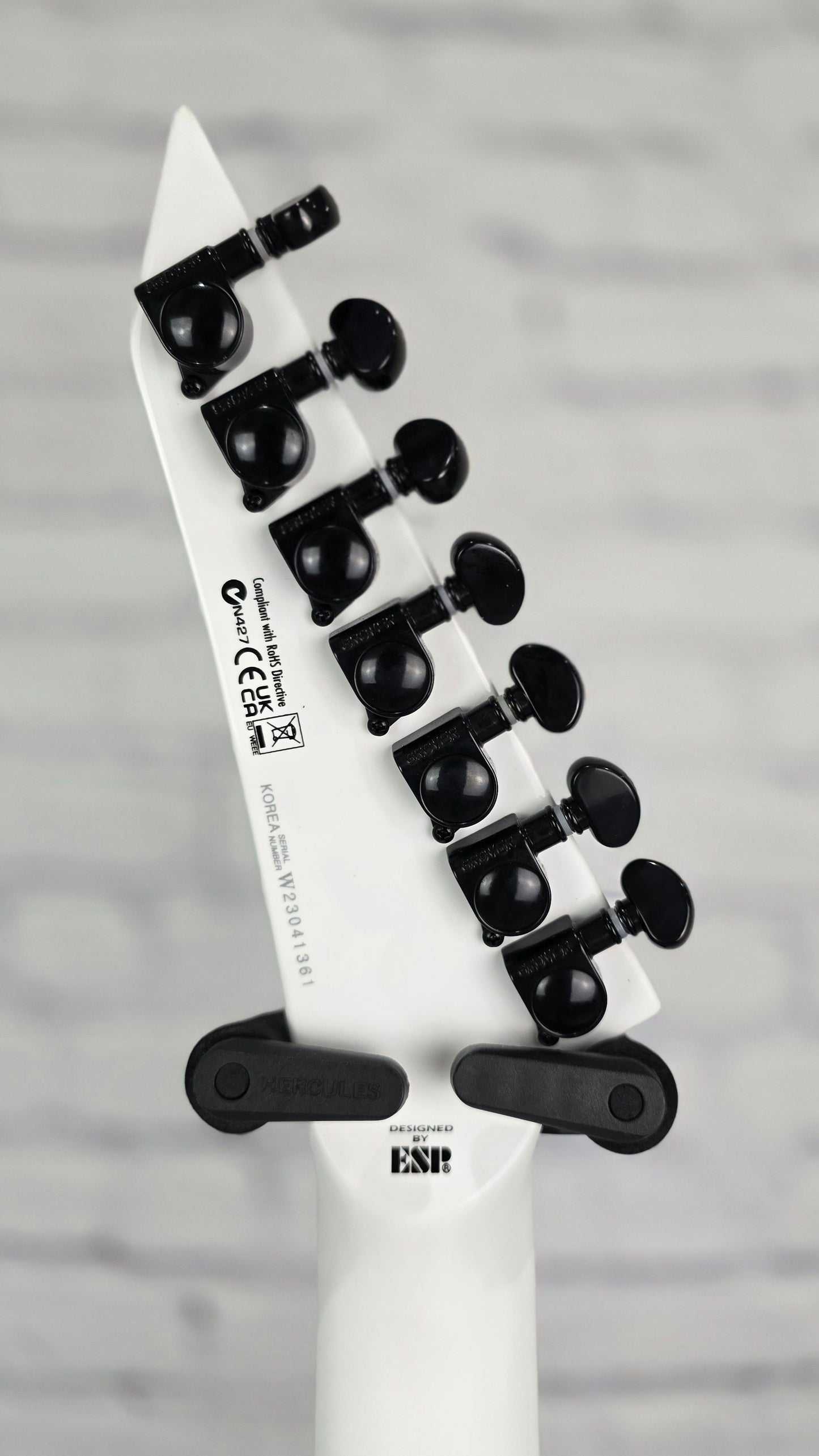 ESP LTD MH-1007 ET Evertune 7 String Electric Guitar Snow White