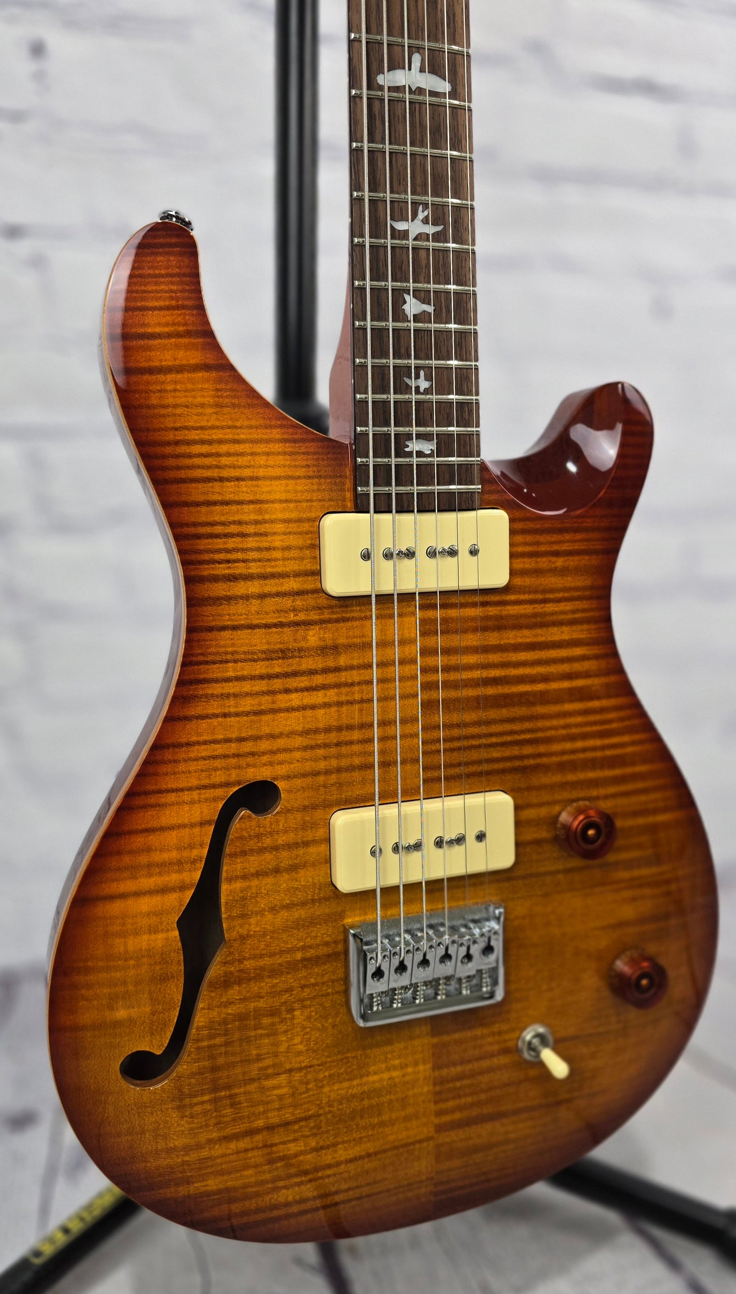 USED Paul Reed Smith PRS SE 277 Soapbar Semi-Hollow Baritone Electric Guitar Vintage Sunburst