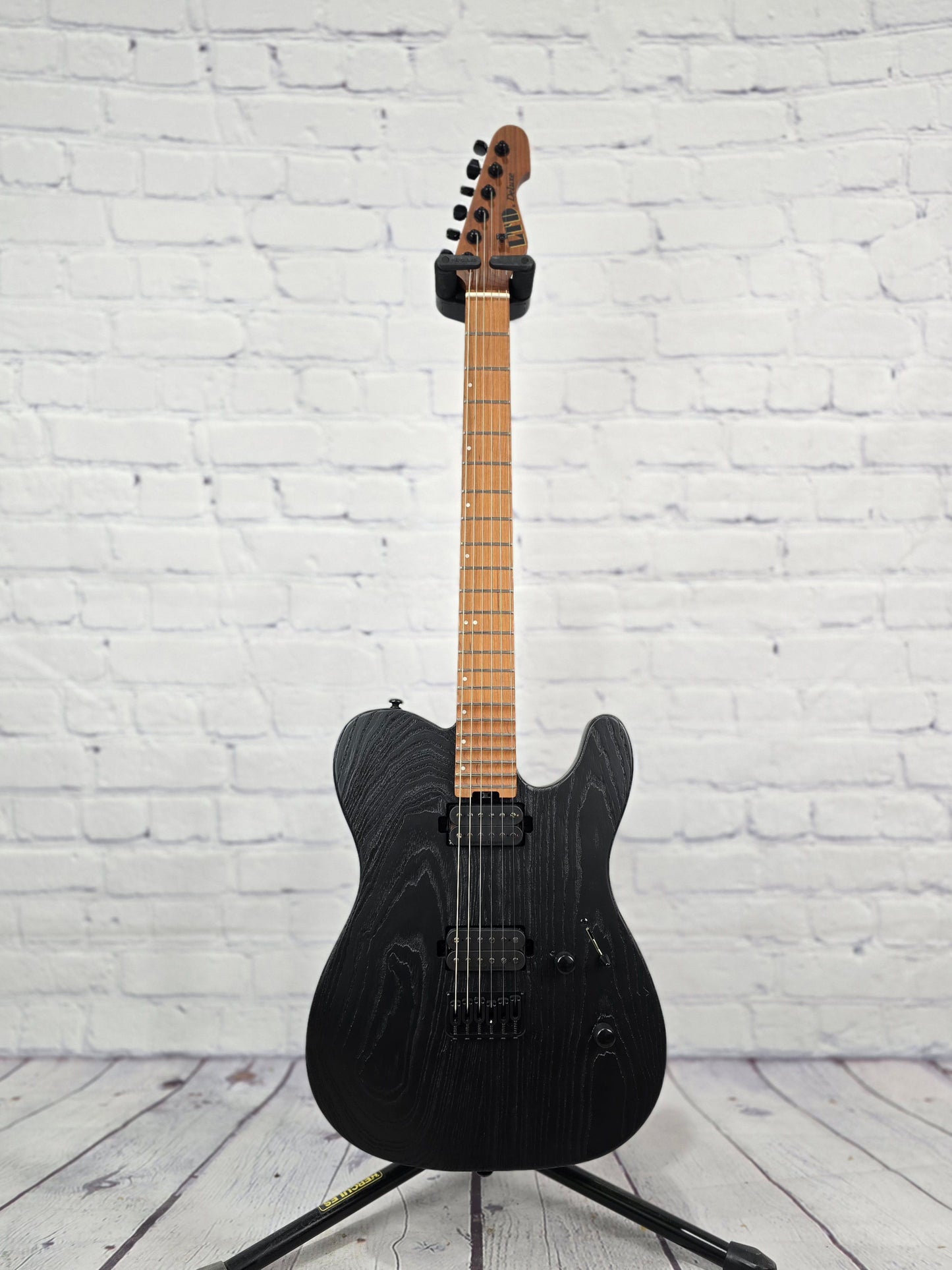 ESP LTD TE-1000 6 String Electric Guitar Black Blast Roasted Maple