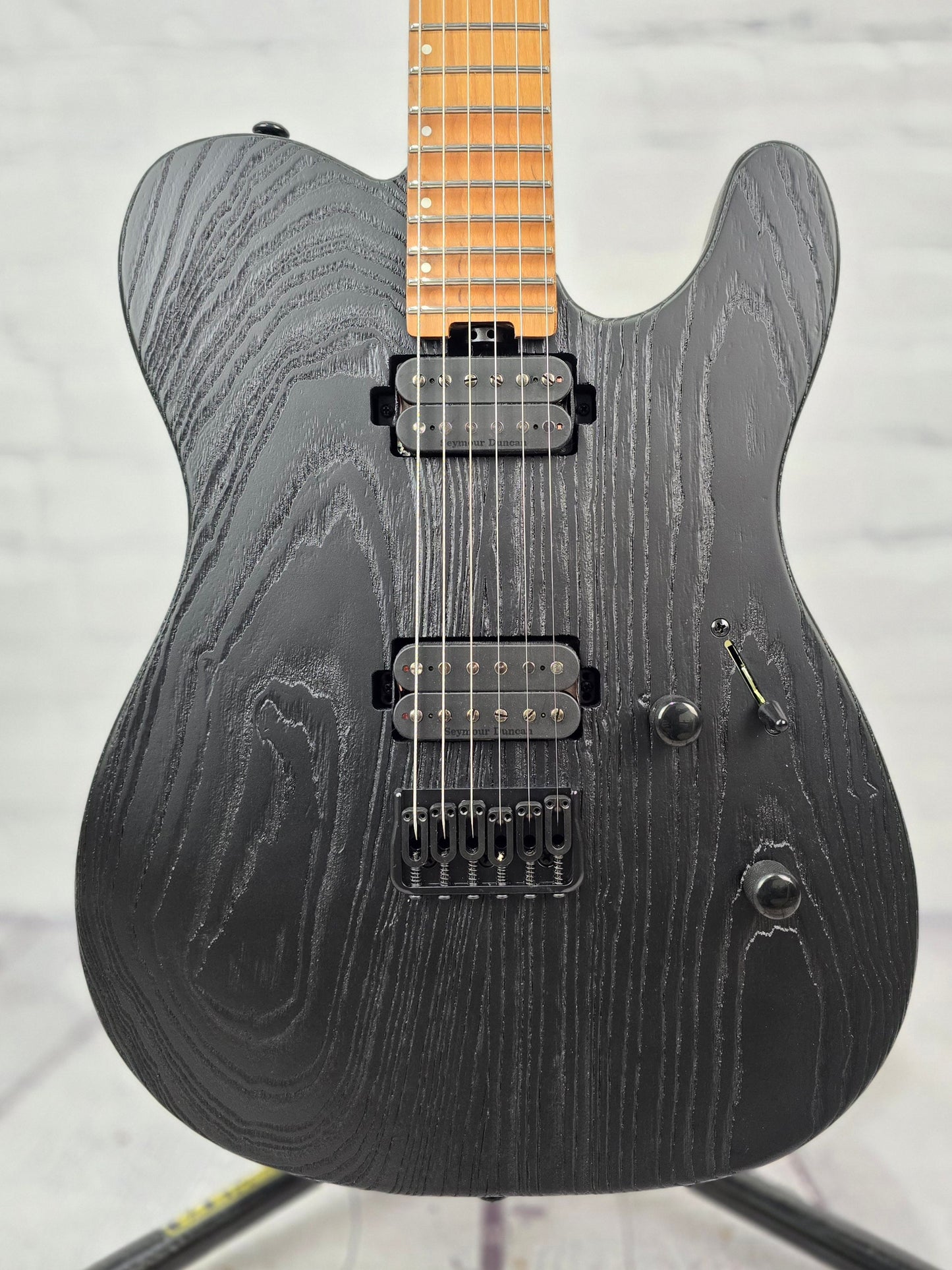 ESP LTD TE-1000 6 String Electric Guitar Black Blast Roasted Maple