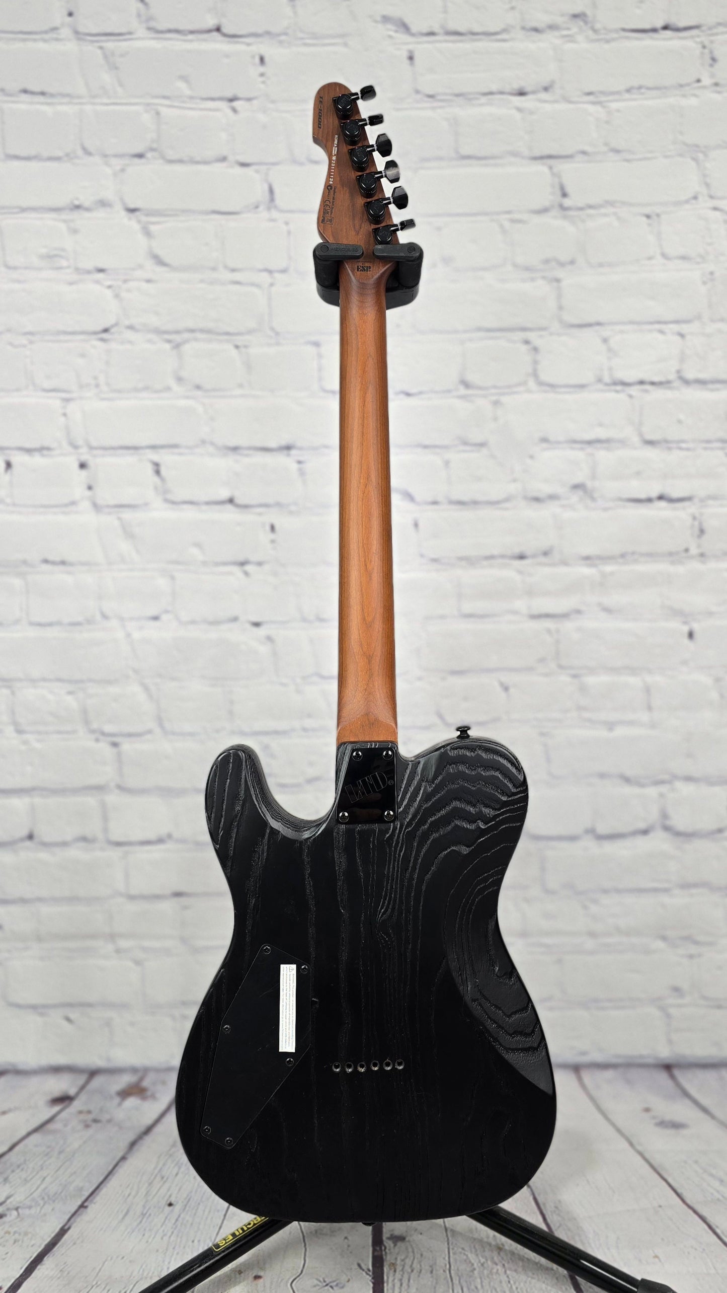 ESP LTD TE-1000 6 String Electric Guitar Black Blast Roasted Maple