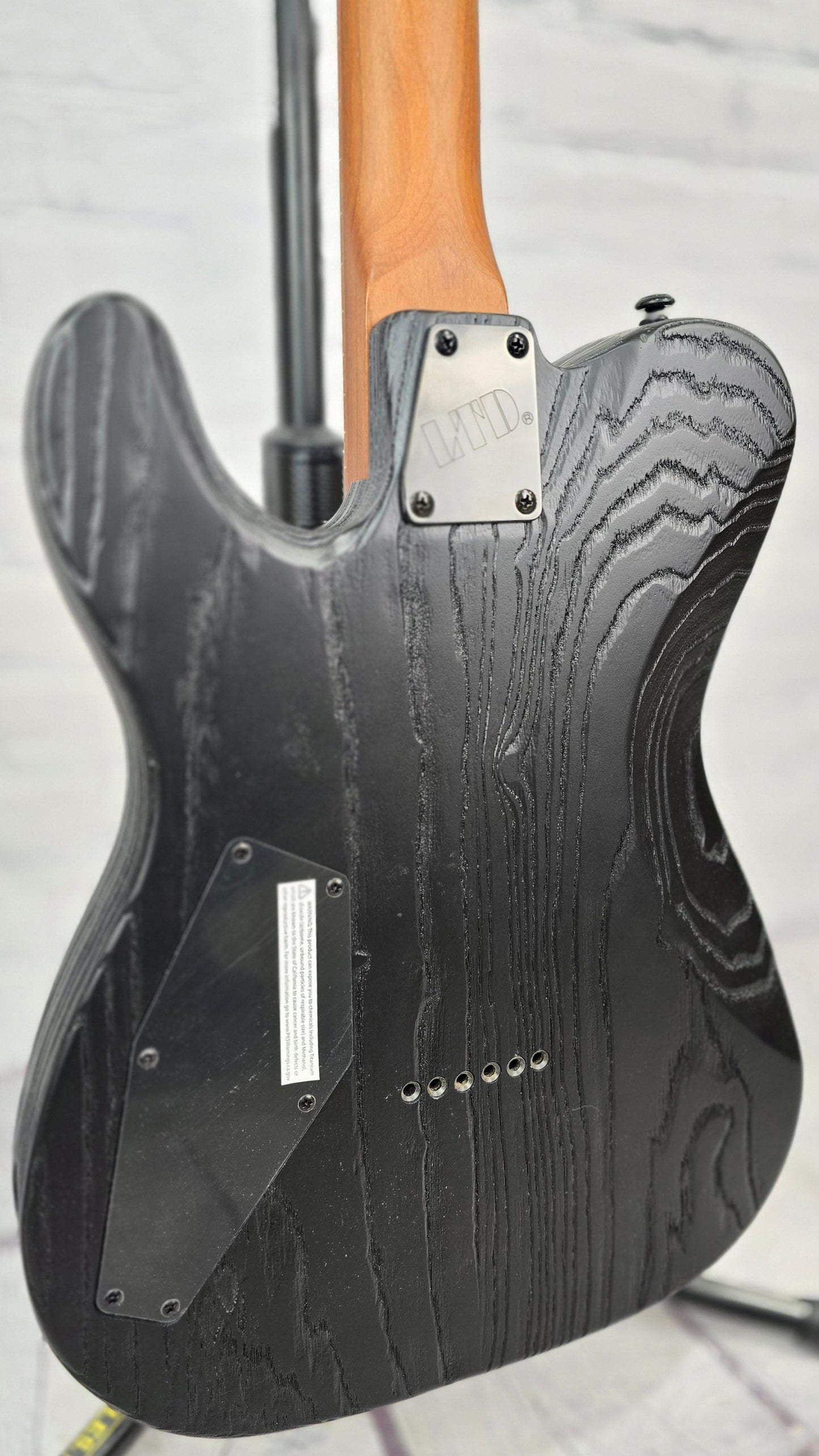 ESP LTD TE-1000 6 String Electric Guitar Black Blast Roasted Maple