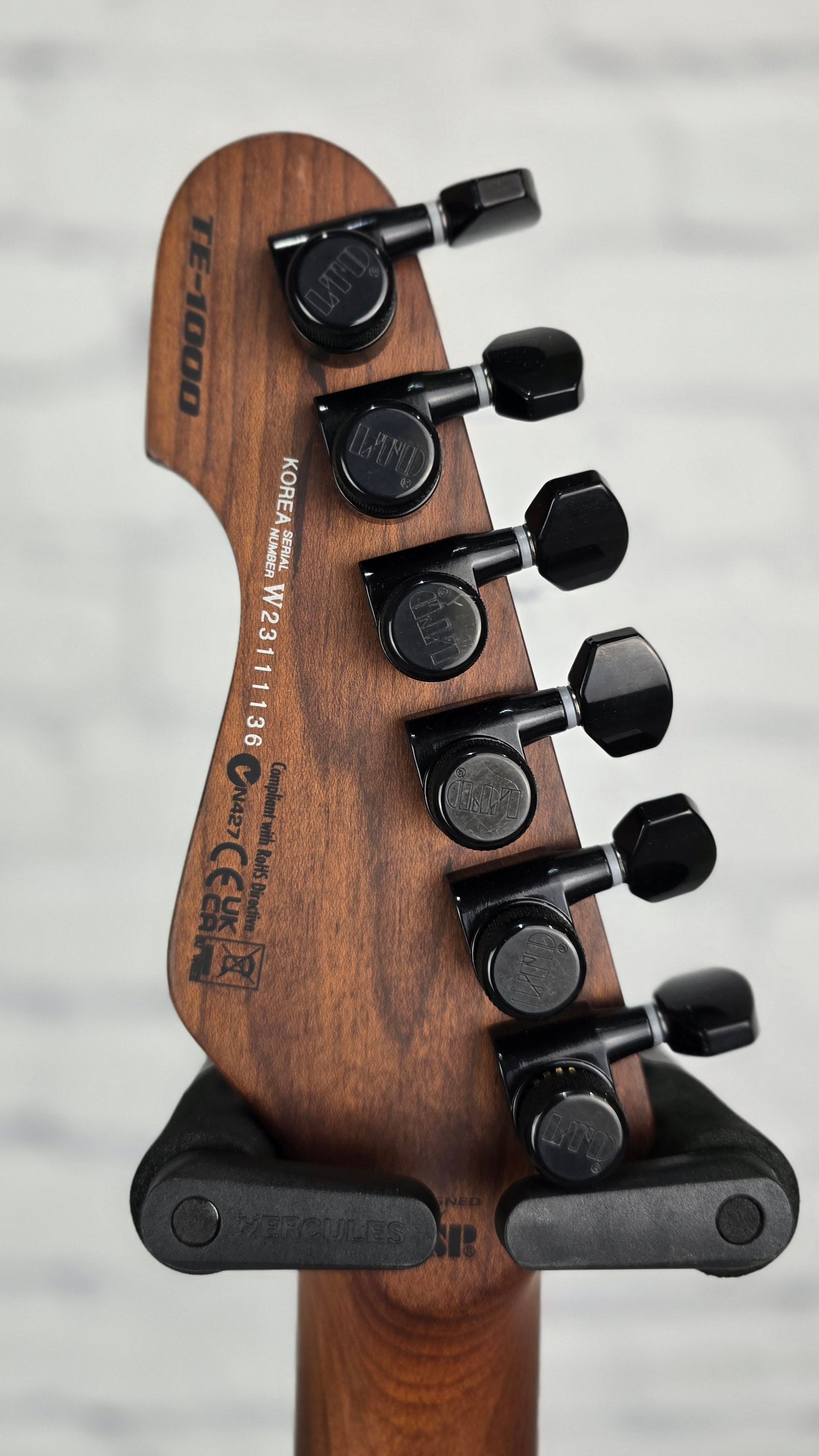 ESP LTD TE-1000 6 String Electric Guitar Black Blast Roasted Maple