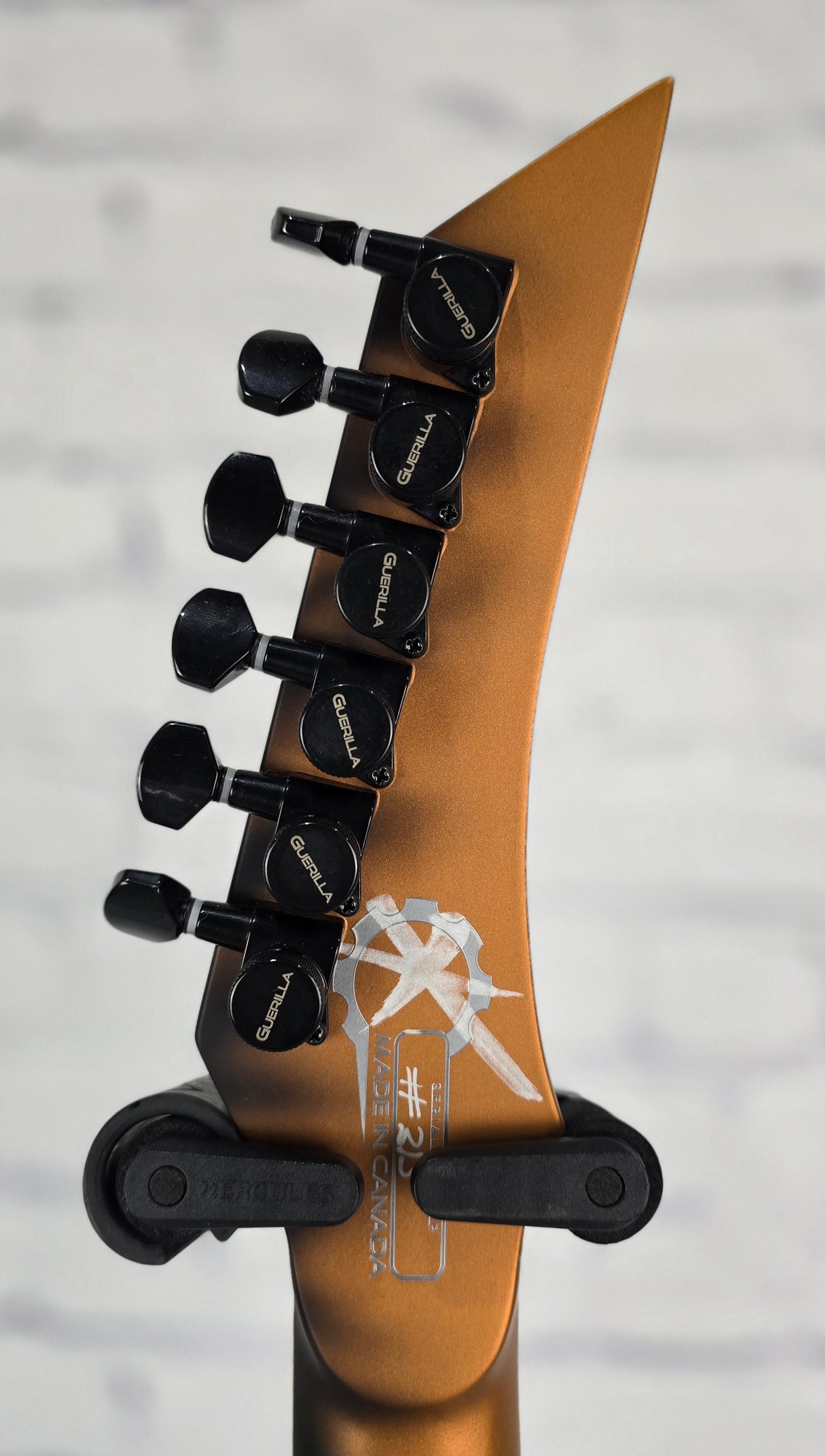 USED Guerilla Guitars M-SR6HSM 6 String Multiscale Electric Guitar Dragon Fire Burn