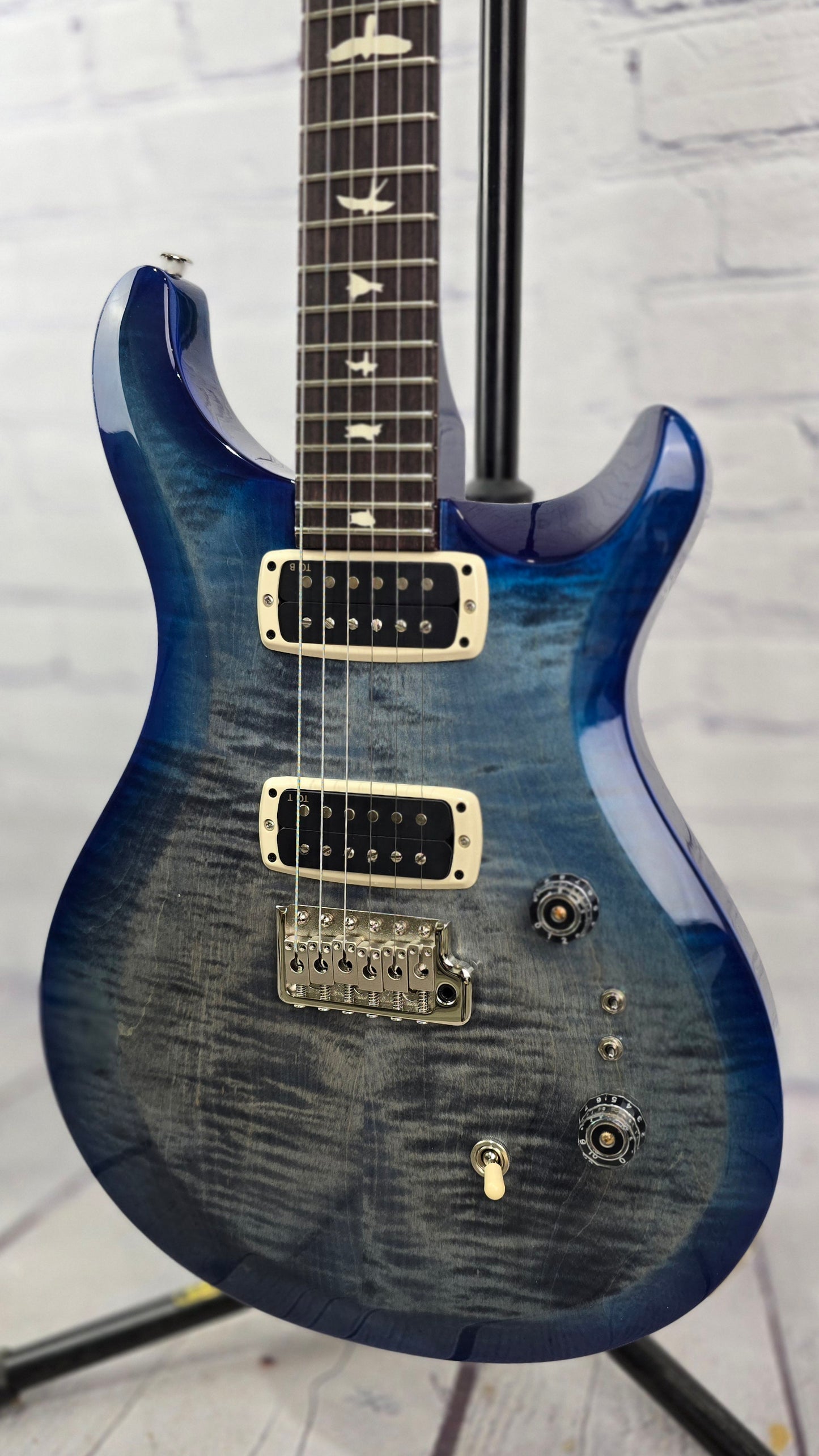 Paul Reed Smith PRS S2 Custom 24-08 Electric Guitar Faded Gray Black Blue Burst