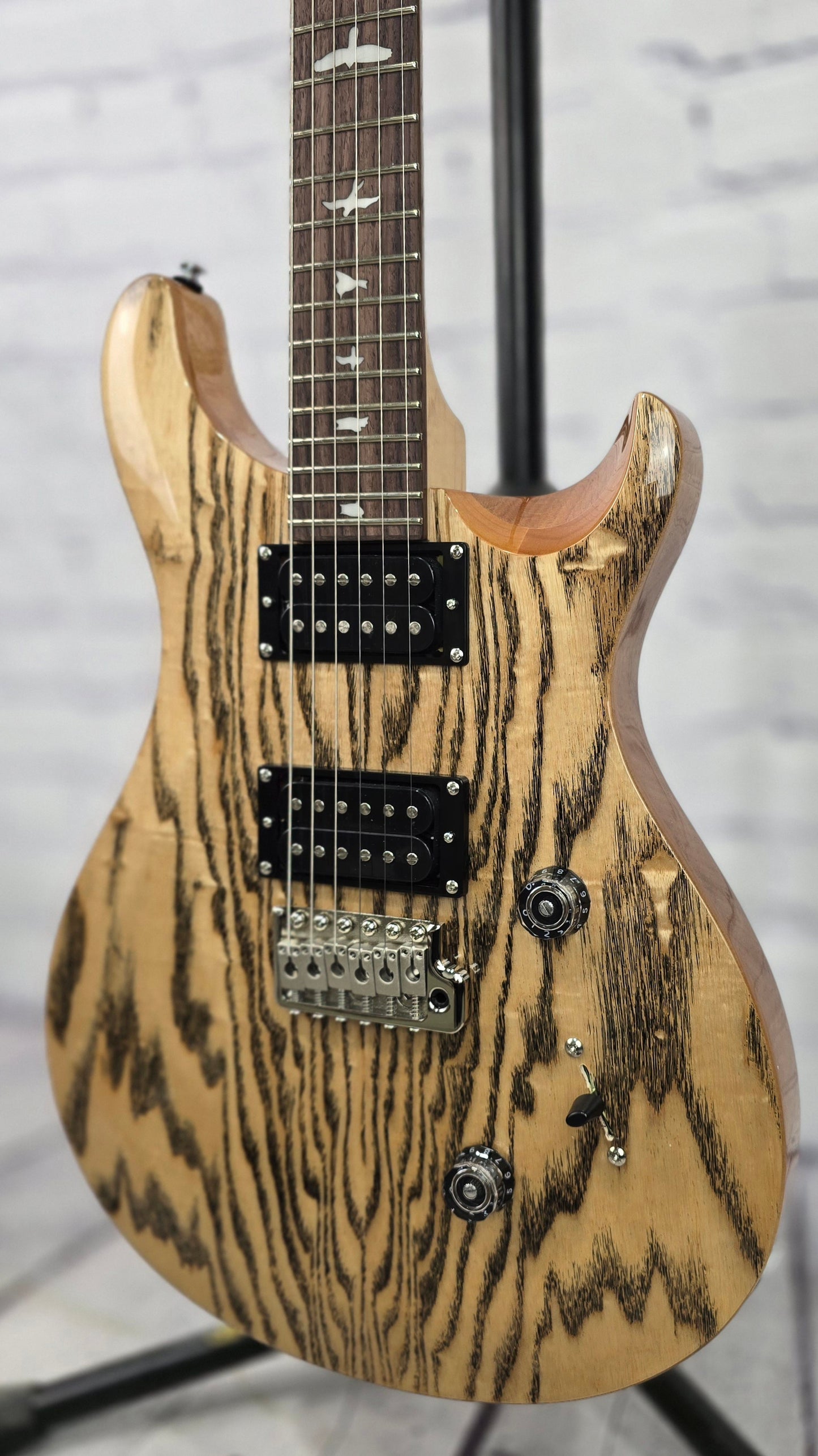 Paul Reed Smith PRS SE Custom 24 Burled Ash Limited Edition Electric Guitar Natural