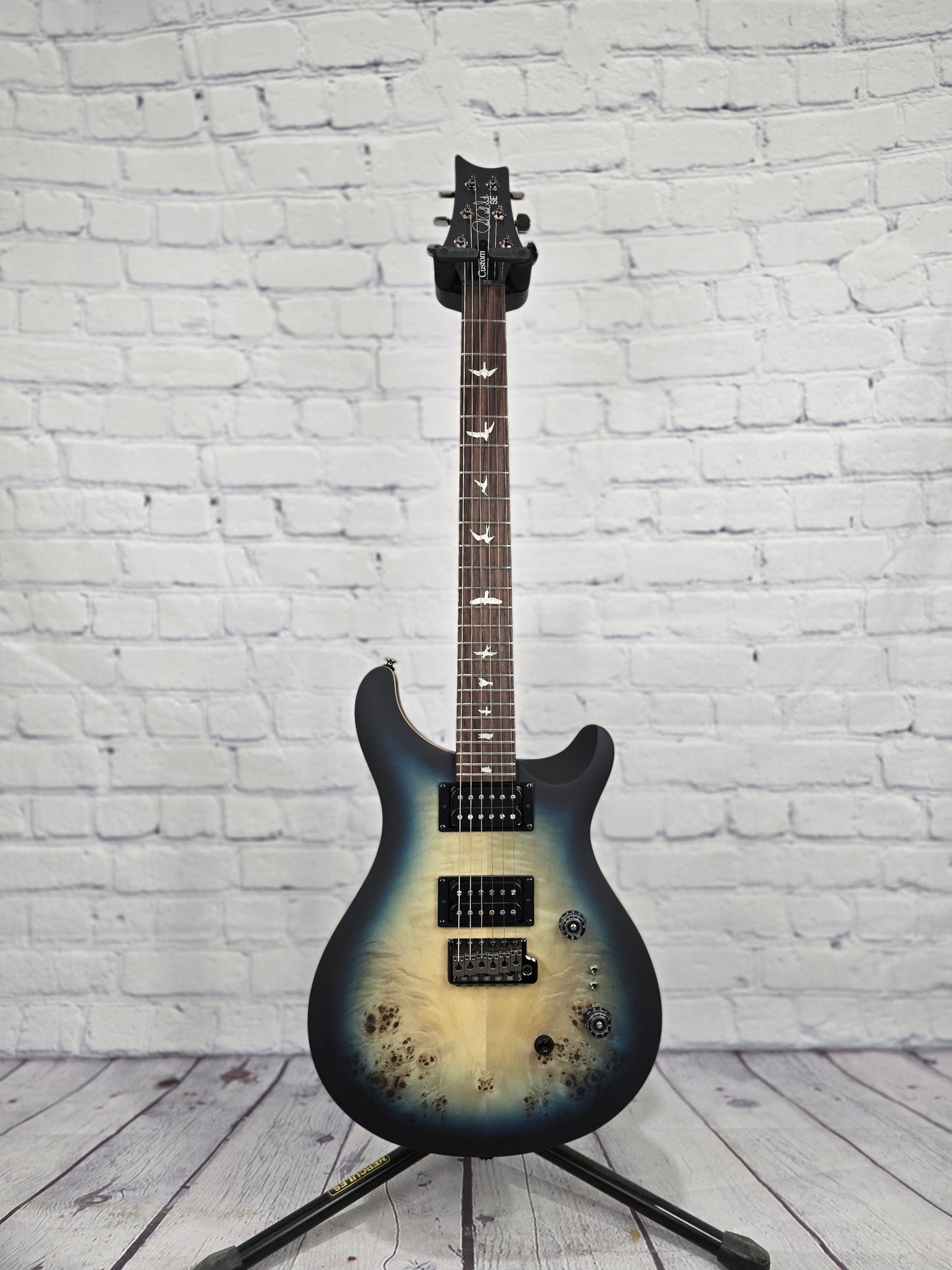 Paul Reed Smith PRS SE Custom 24-08 Limited Poplar Burl Electric Guitar Lake Blue Midnight Burst